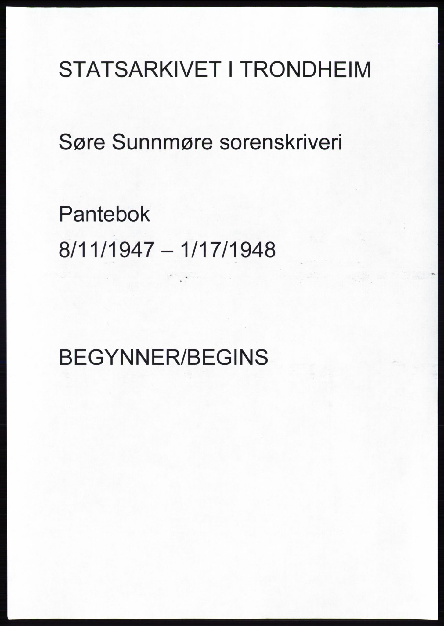 Søre Sunnmøre sorenskriveri, AV/SAT-A-4122/1/2/2C/L0081: Mortgage book no. 7A, 1947-1948