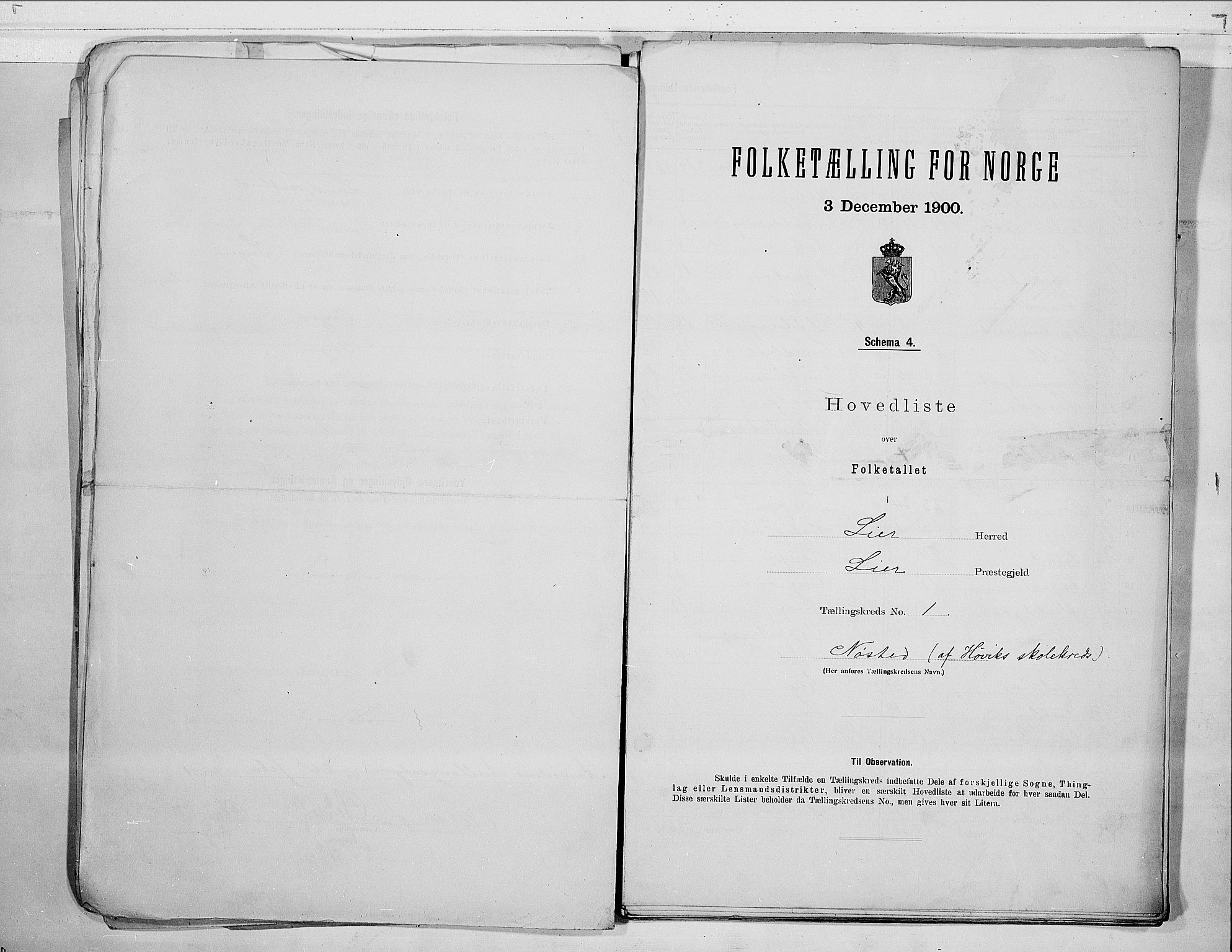 RA, 1900 census for Lier, 1900, p. 10