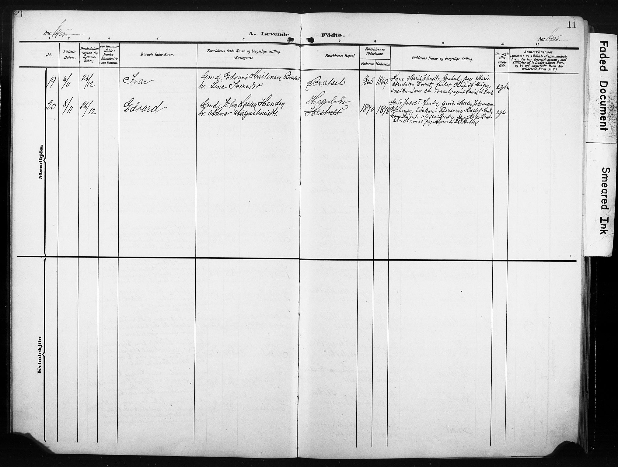 Ministerialprotokoller, klokkerbøker og fødselsregistre - Møre og Romsdal, AV/SAT-A-1454/580/L0927: Parish register (copy) no. 580C02, 1904-1932, p. 11