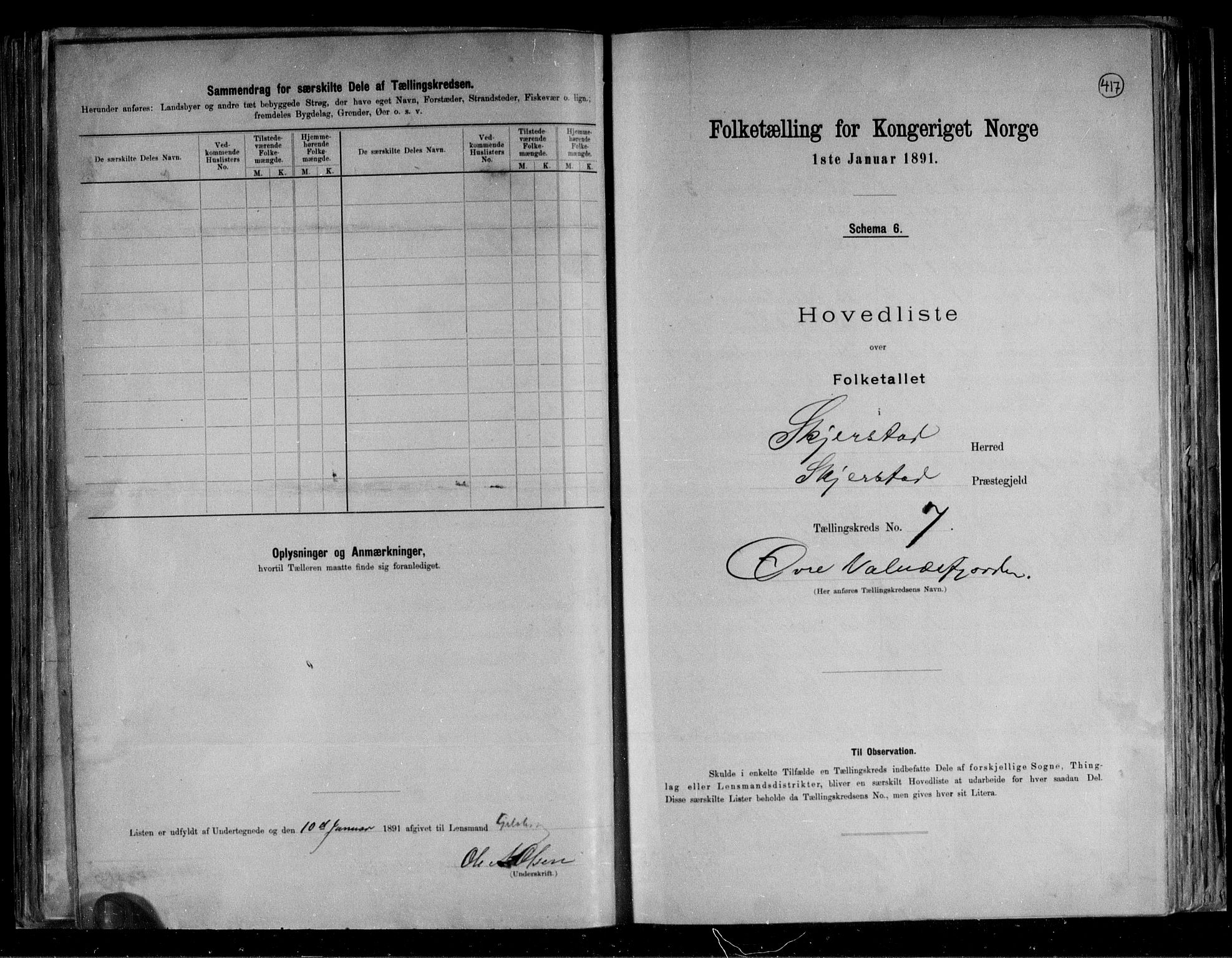 RA, 1891 census for 1842 Skjerstad, 1891, p. 17