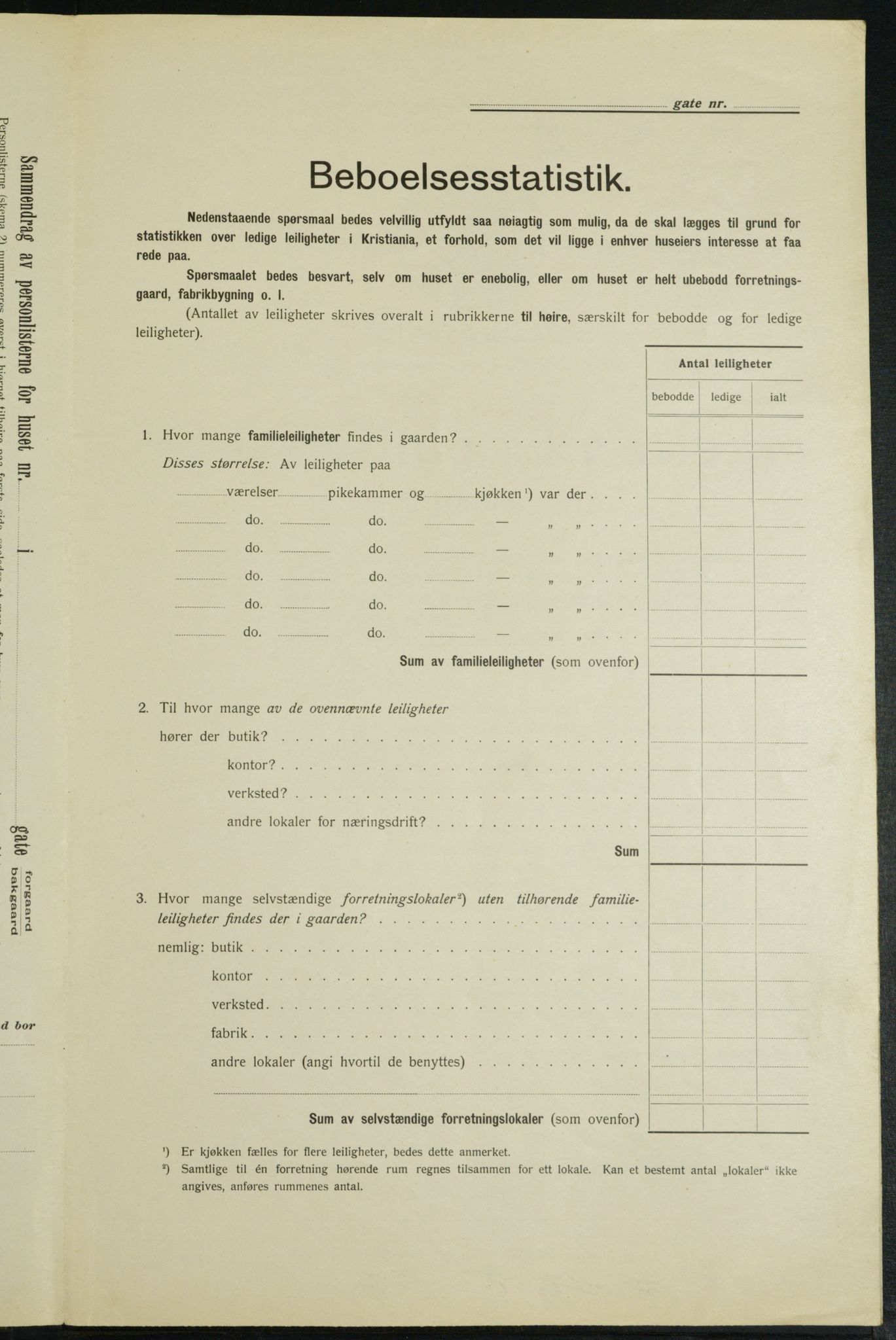 OBA, Municipal Census 1913 for Kristiania, 1913, p. 128501