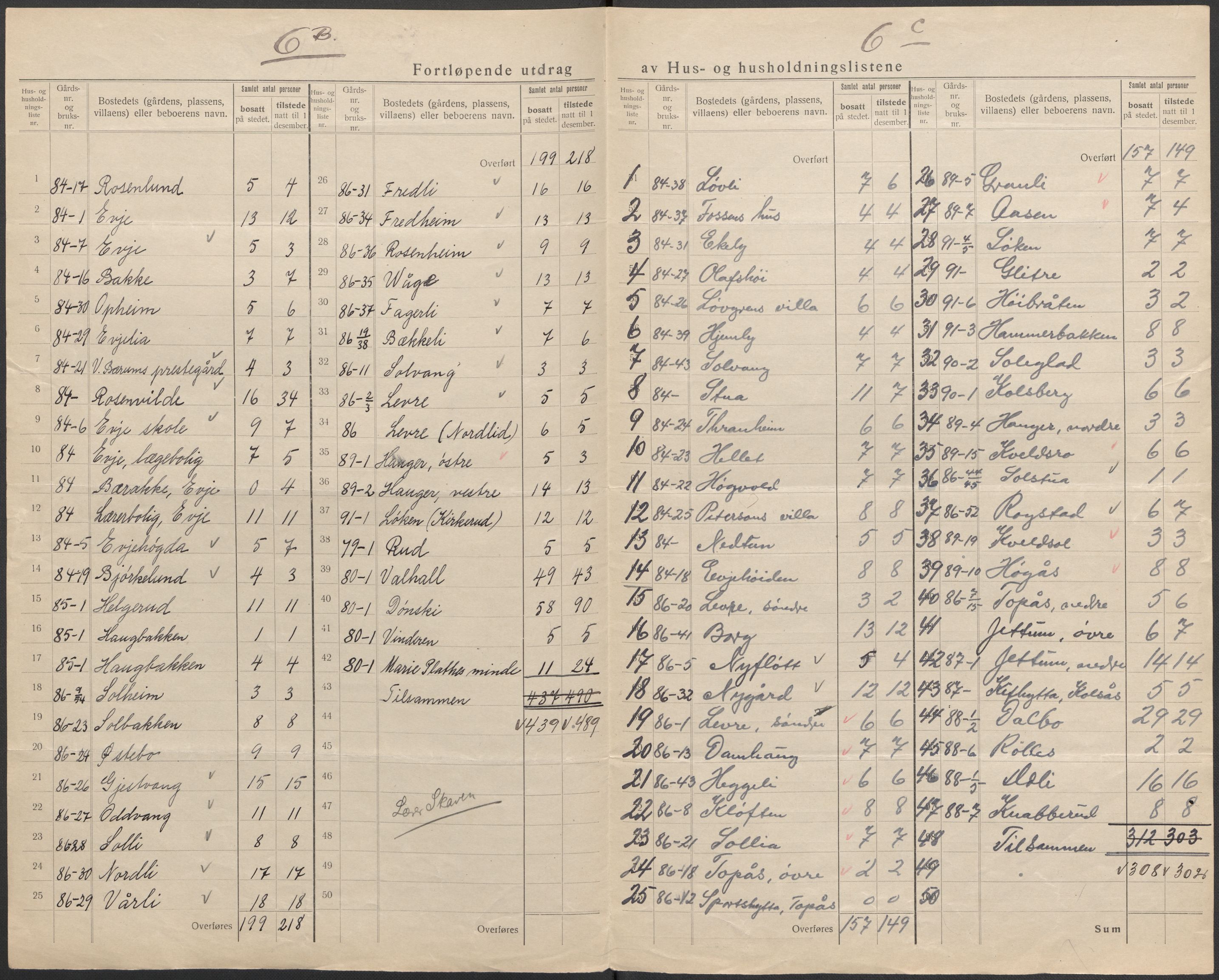 SAO, 1920 census for Bærum, 1920, p. 26