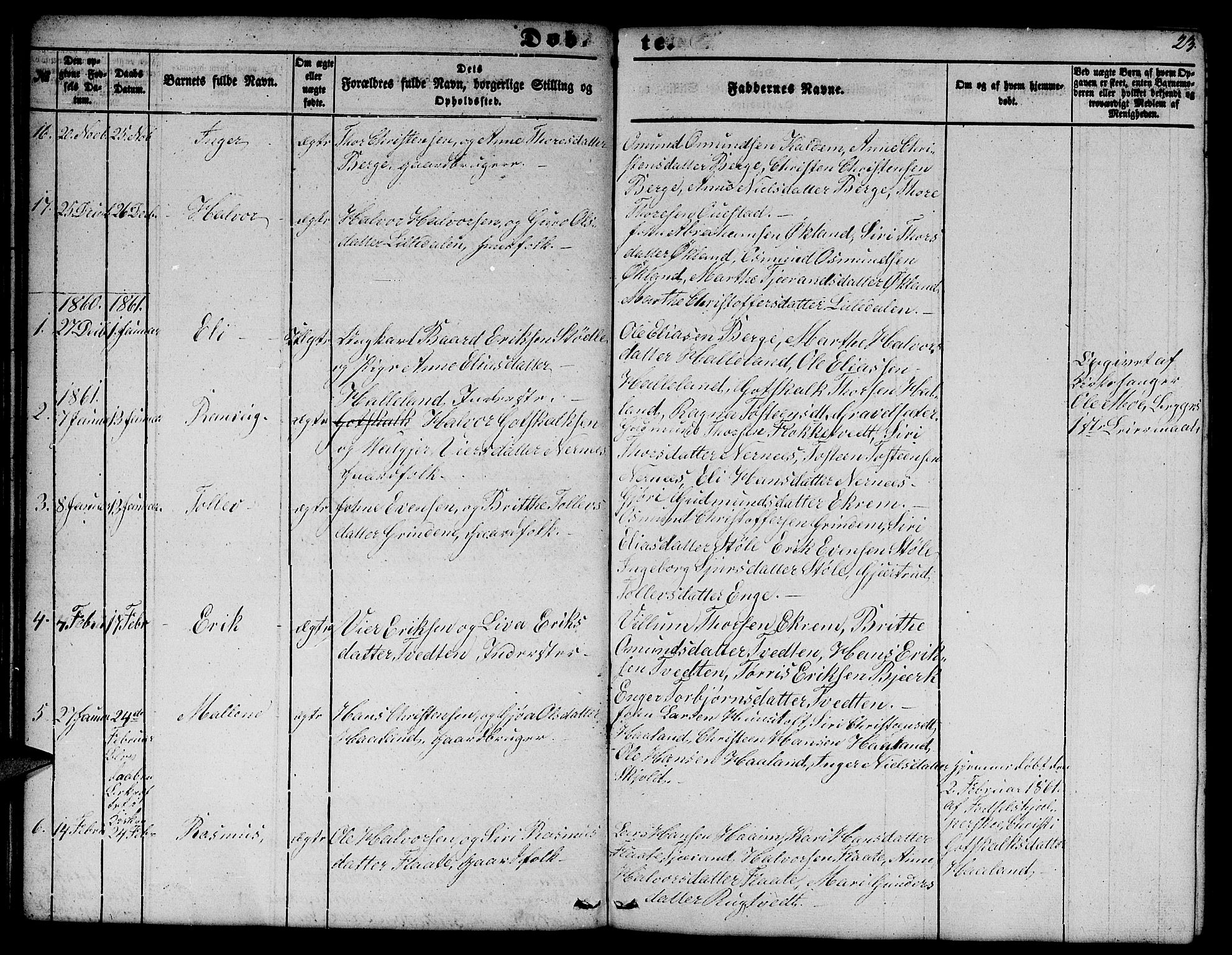 Etne sokneprestembete, AV/SAB-A-75001/H/Hab: Parish register (copy) no. C 2, 1851-1865, p. 23