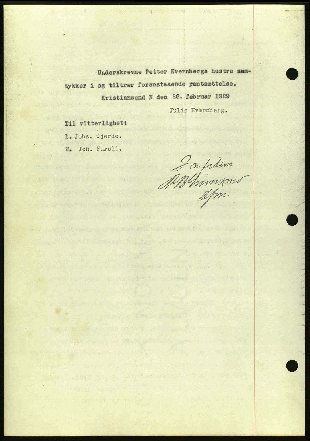 Kristiansund byfogd, AV/SAT-A-4587/A/27: Mortgage book no. 22, 1928-1929, Deed date: 15.03.1929