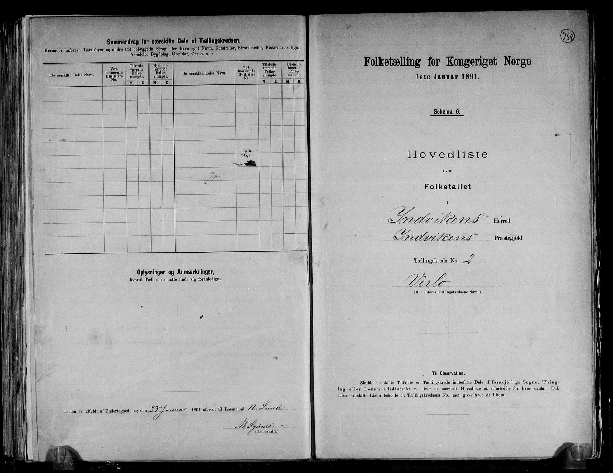 RA, 1891 census for 1447 Innvik, 1891, p. 12