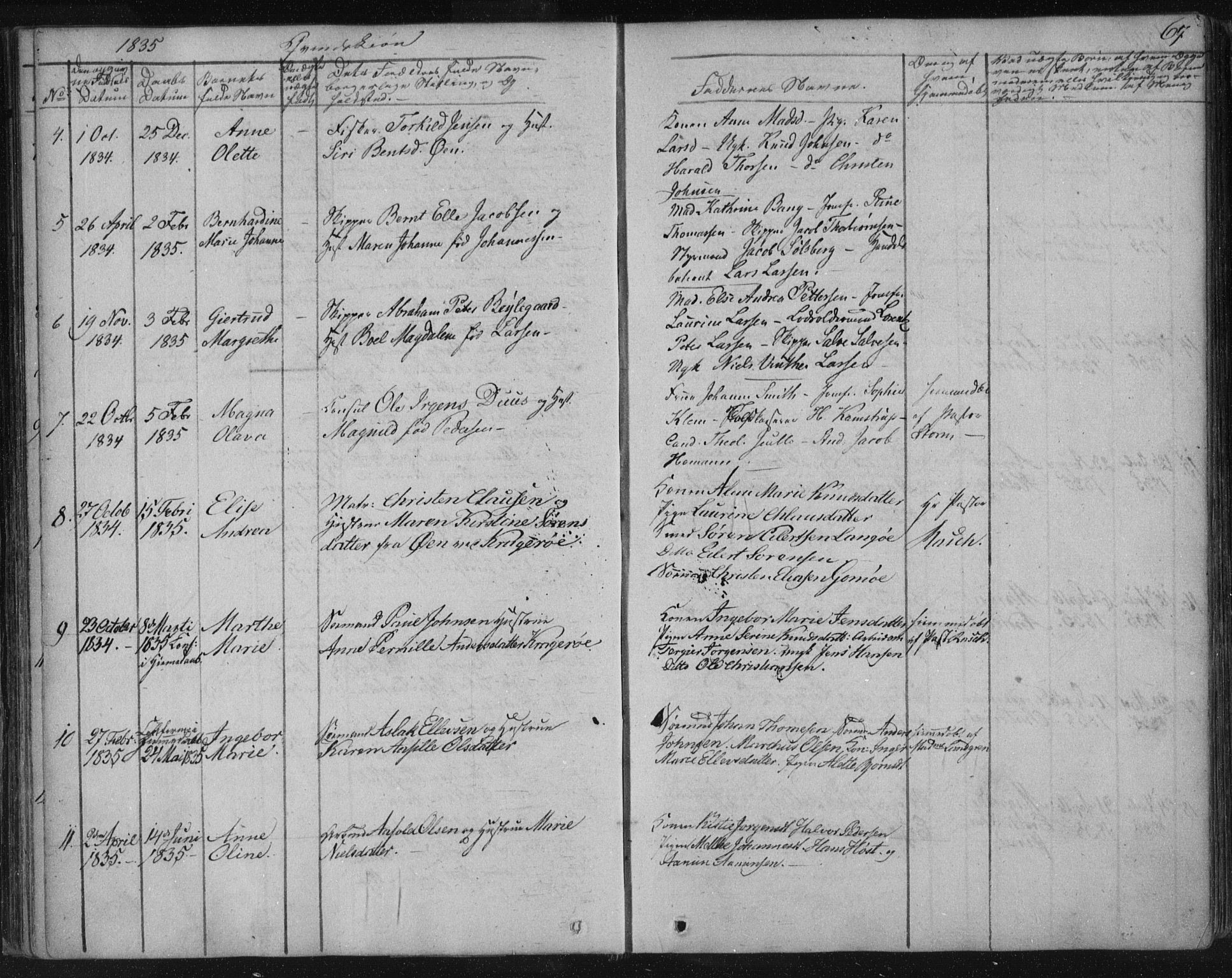 Kragerø kirkebøker, SAKO/A-278/F/Fa/L0005: Parish register (official) no. 5, 1832-1847, p. 67