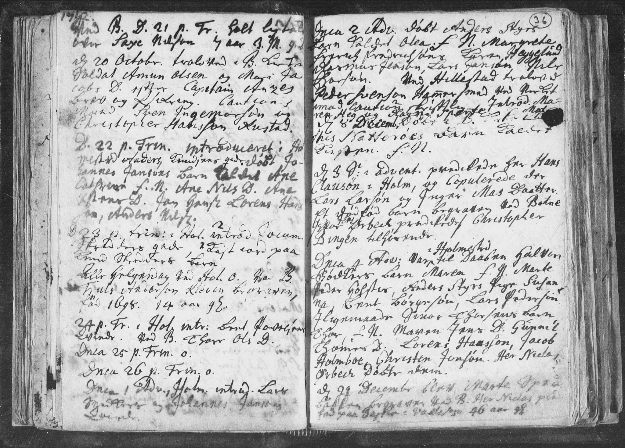 Botne kirkebøker, AV/SAKO-A-340/F/Fa/L0001b: Parish register (official) no. I 1B, 1707-1722, p. 36