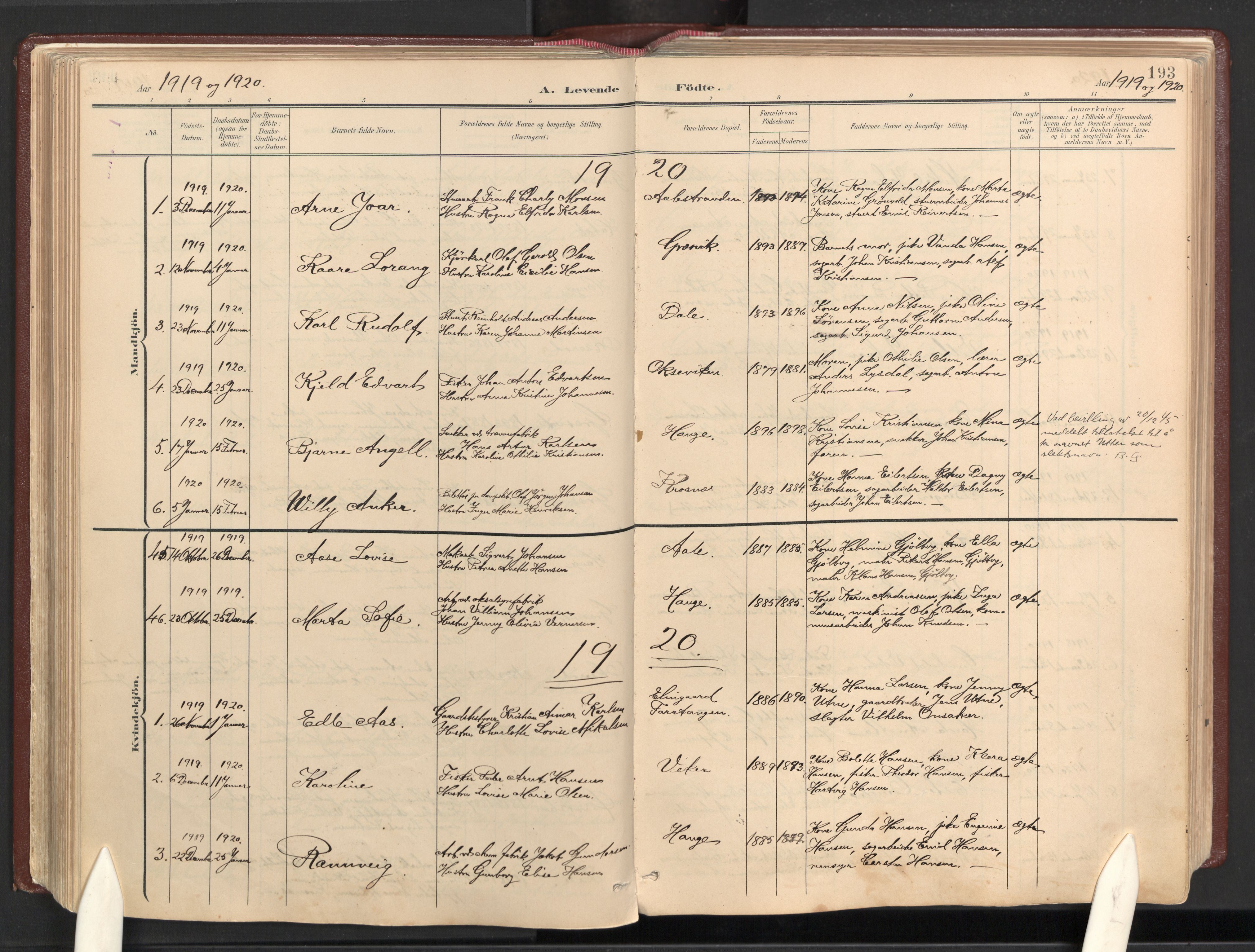 Onsøy prestekontor Kirkebøker, AV/SAO-A-10914/F/Fb/L0001: Parish register (official) no. II 1, 1901-1937, p. 193