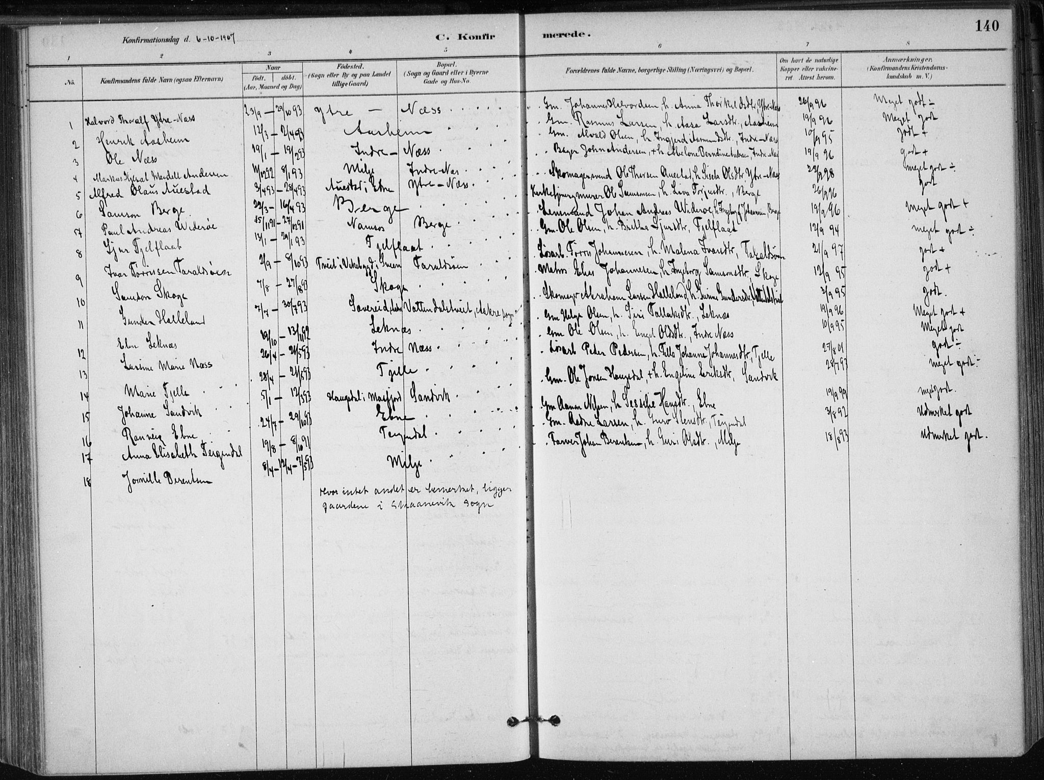 Skånevik sokneprestembete, AV/SAB-A-77801/H/Haa: Parish register (official) no. B 1, 1879-1914, p. 140