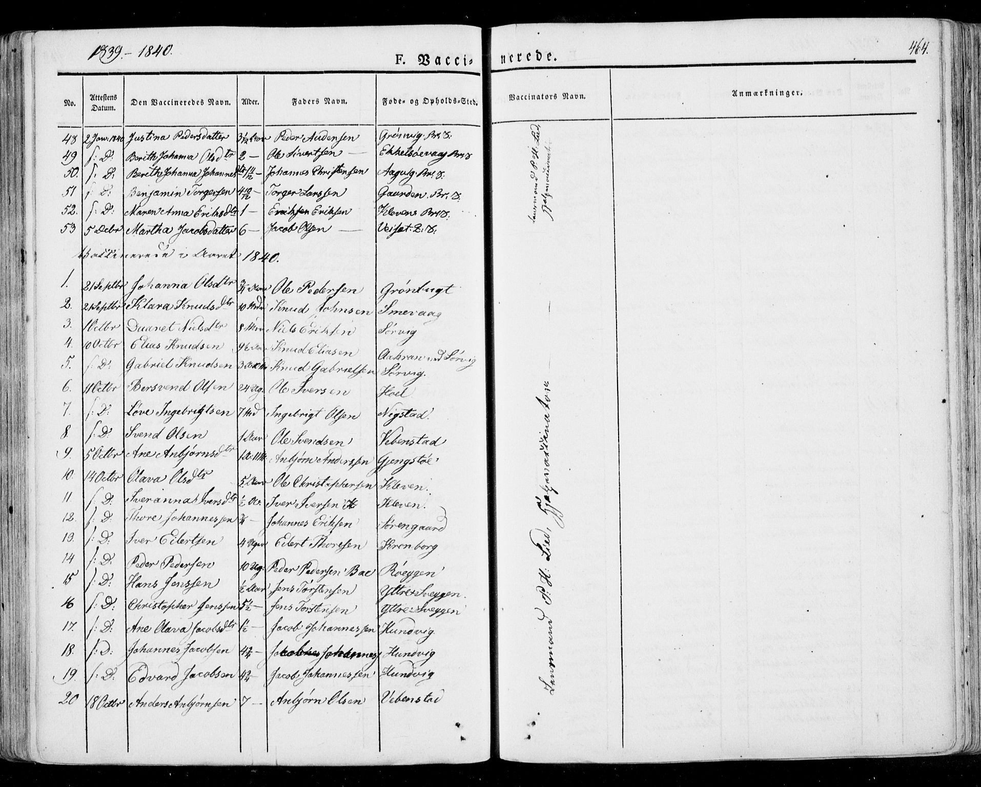 Ministerialprotokoller, klokkerbøker og fødselsregistre - Møre og Romsdal, SAT/A-1454/568/L0803: Parish register (official) no. 568A10, 1830-1853, p. 464