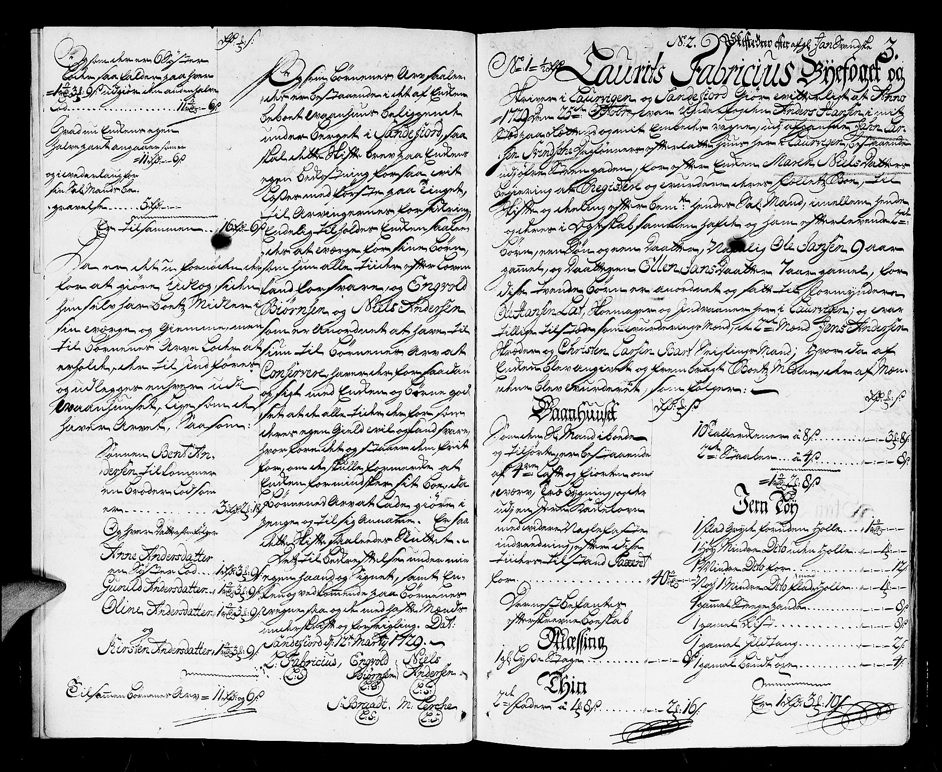 Larvik byfogd, AV/SAKO-A-218/H/Hb/Hba/L0007: Skifteprotokoll, 1729-1736, p. 2b-3a