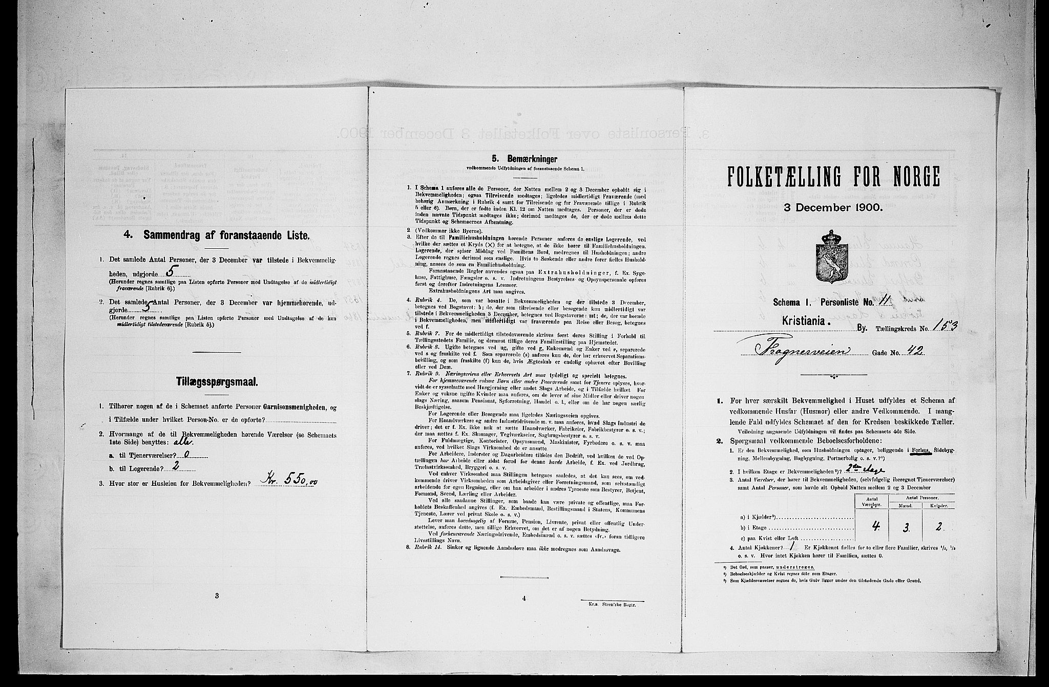 SAO, 1900 census for Kristiania, 1900, p. 26069