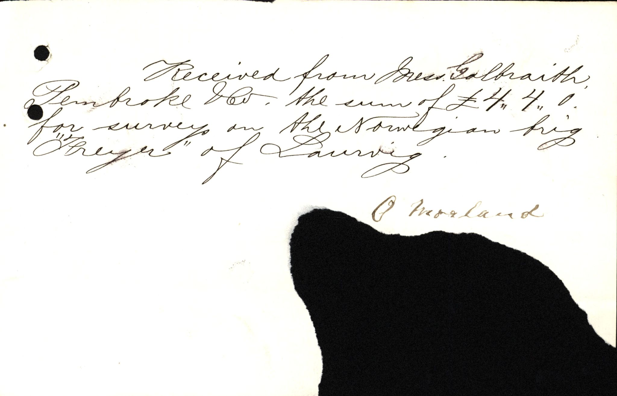 Pa 63 - Østlandske skibsassuranceforening, VEMU/A-1079/G/Ga/L0015/0010: Havaridokumenter / Cuba, Sirius, Freyr, Noatun, Frey, 1882, p. 48