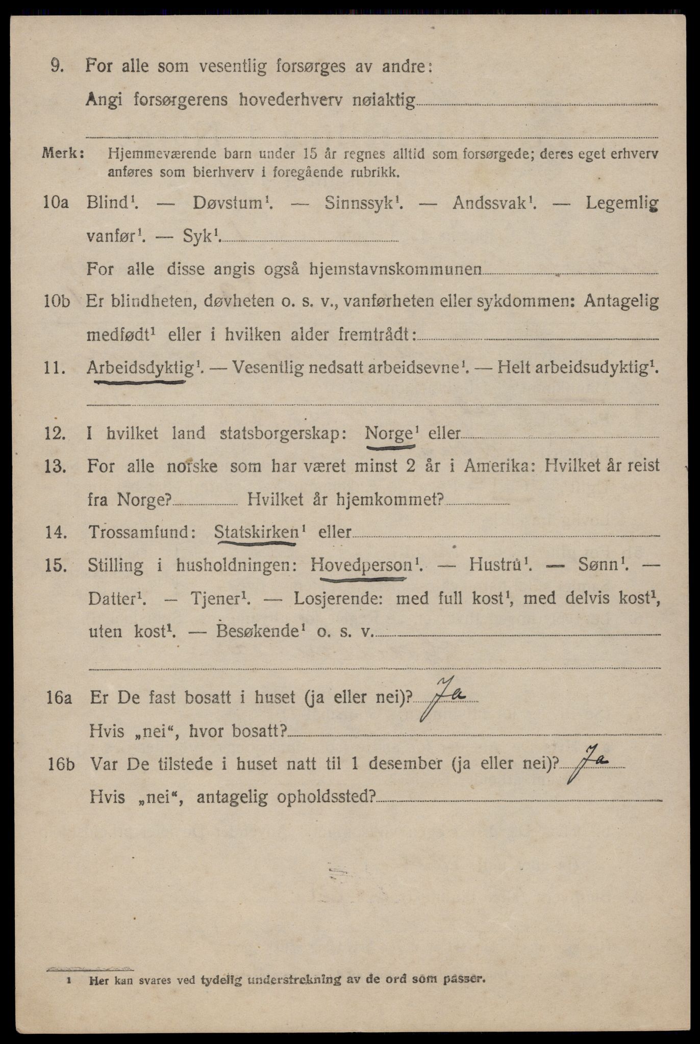 SAST, 1920 census for Strand, 1920, p. 6686