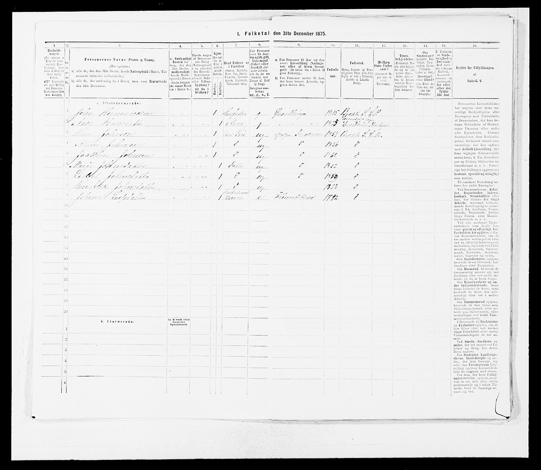 SAB, 1875 census for 1415P Lavik, 1875, p. 473