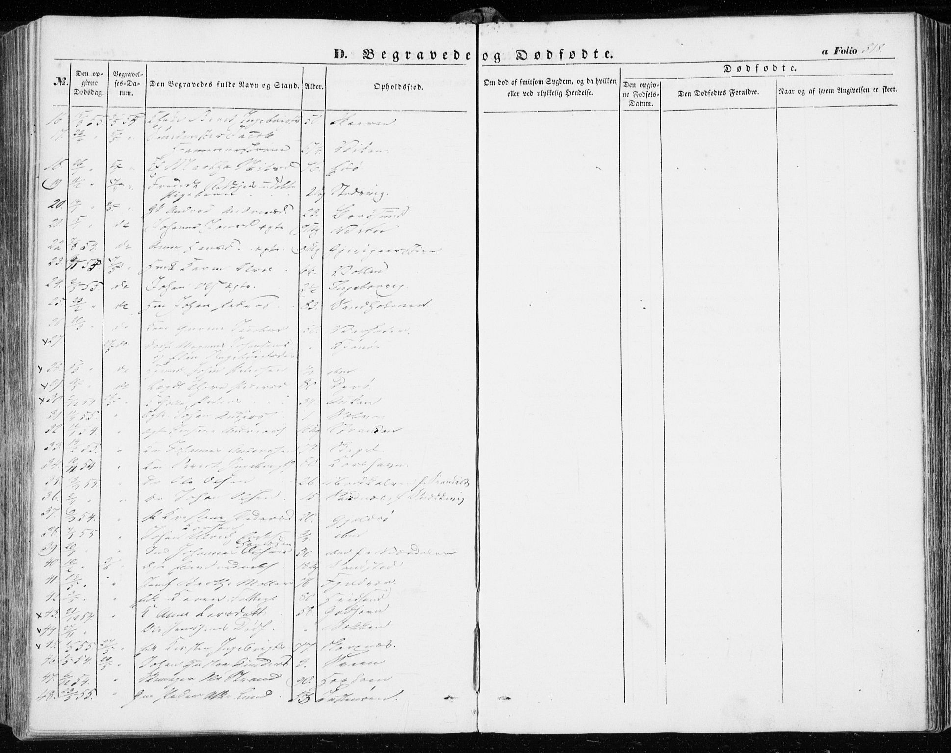 Ministerialprotokoller, klokkerbøker og fødselsregistre - Sør-Trøndelag, AV/SAT-A-1456/634/L0530: Parish register (official) no. 634A06, 1852-1860, p. 318