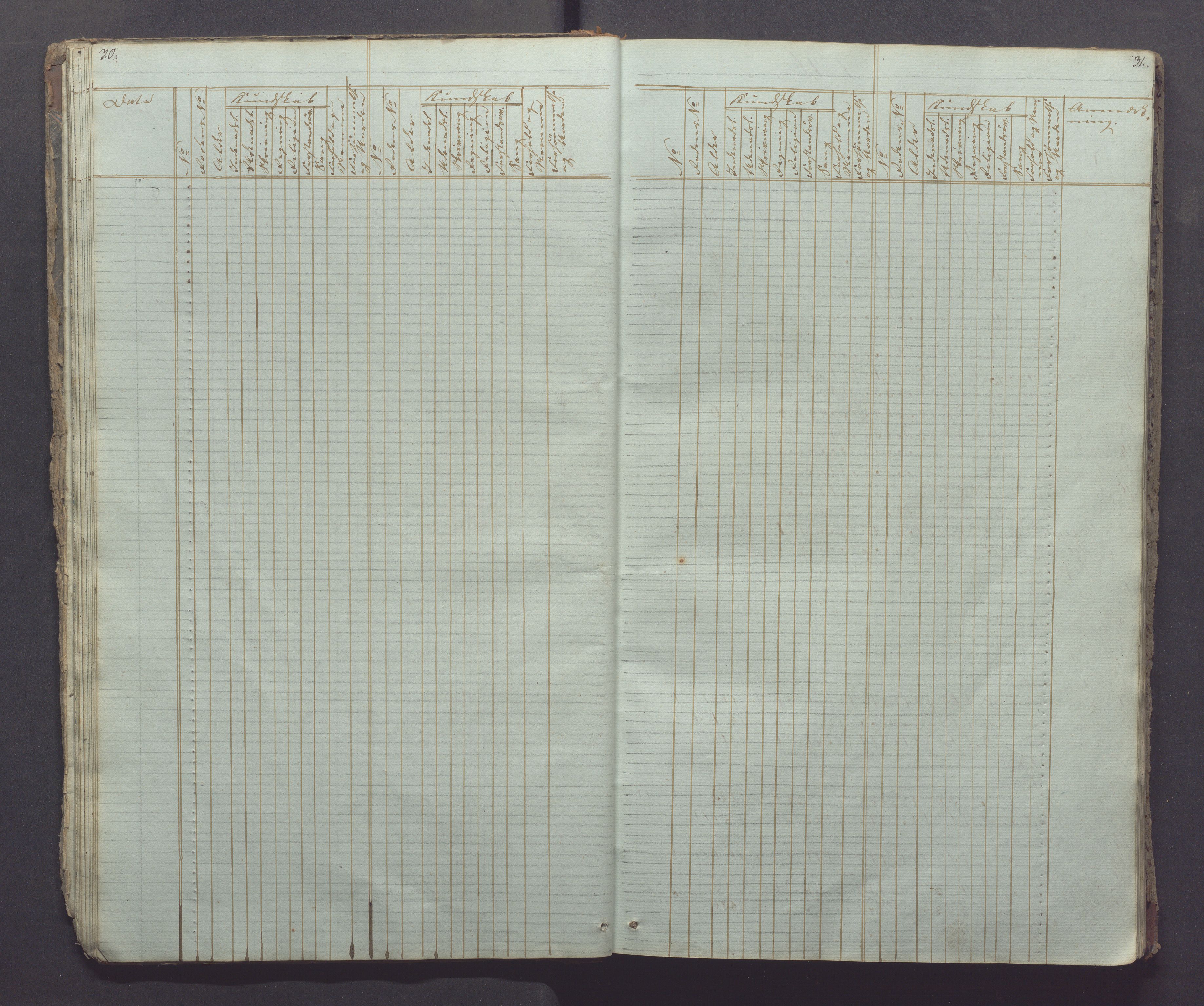 Egersund kommune (Ladested) - Egersund almueskole/folkeskole, IKAR/K-100521/H/L0002: Skoleprotokoll - Faste Almueskole, 2. klasse, 1844-1852, p. 30-31