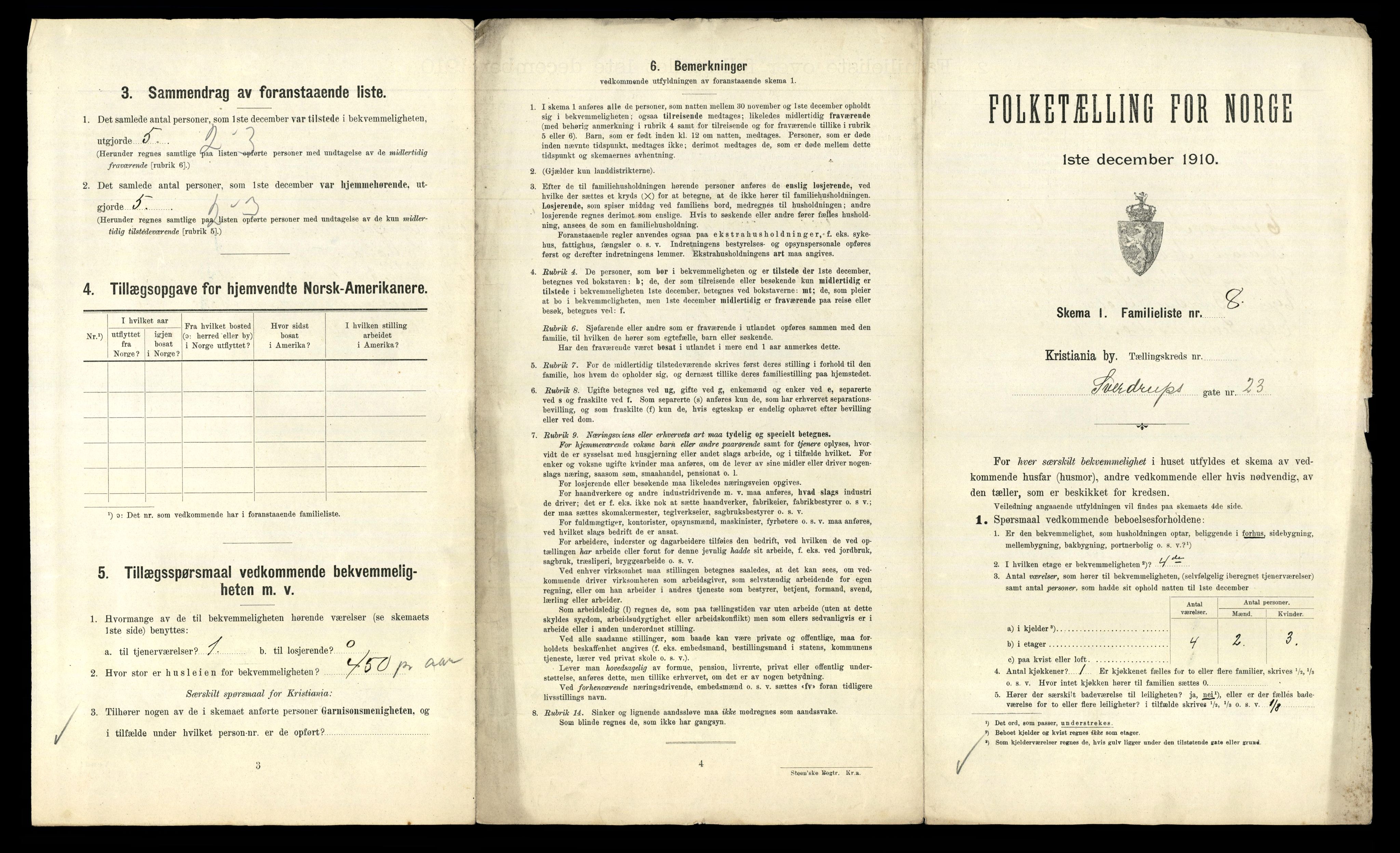 RA, 1910 census for Kristiania, 1910, p. 101457