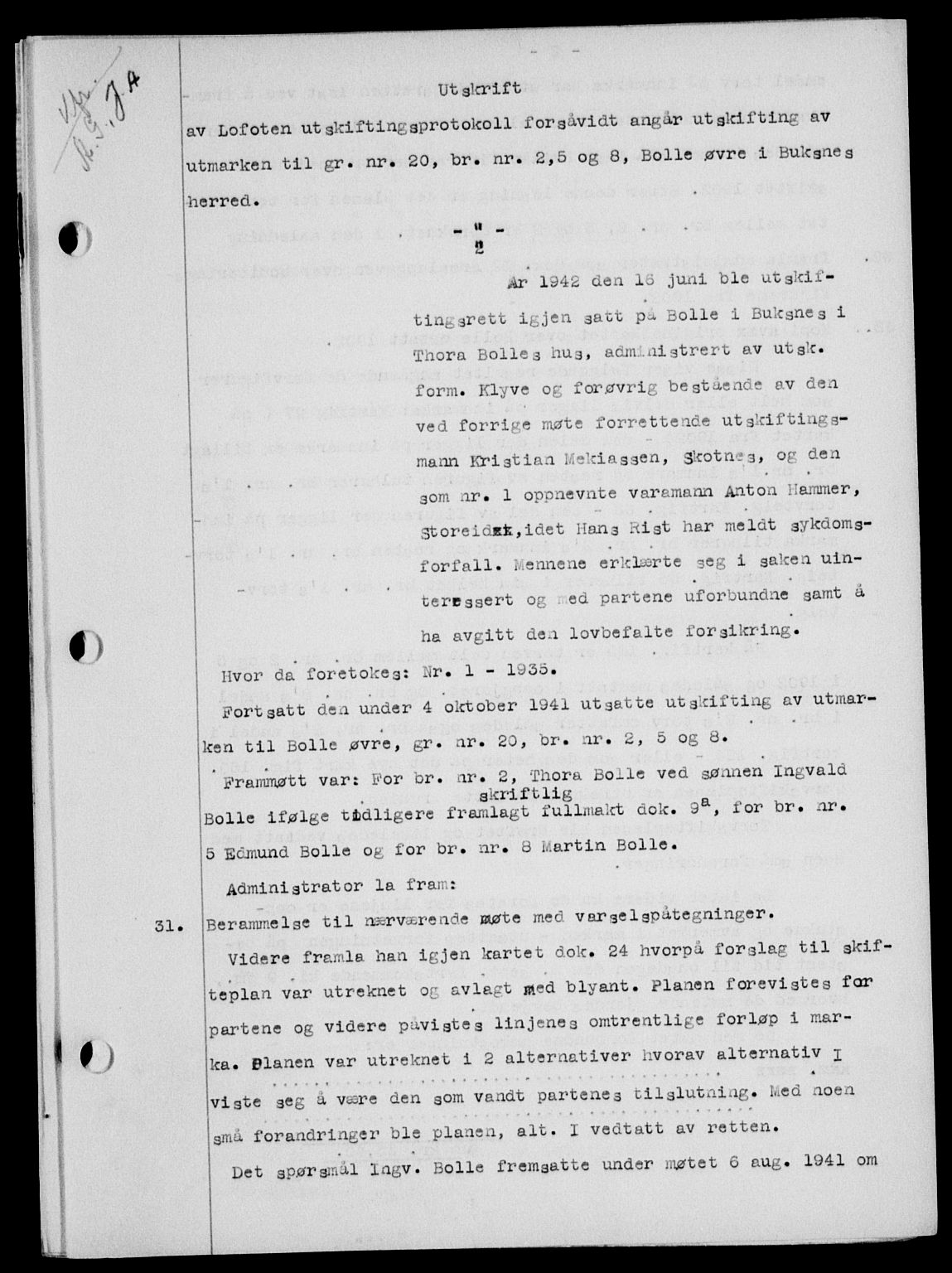 Lofoten sorenskriveri, SAT/A-0017/1/2/2C/L0010a: Mortgage book no. 10a, 1942-1943, Diary no: : 155/1943