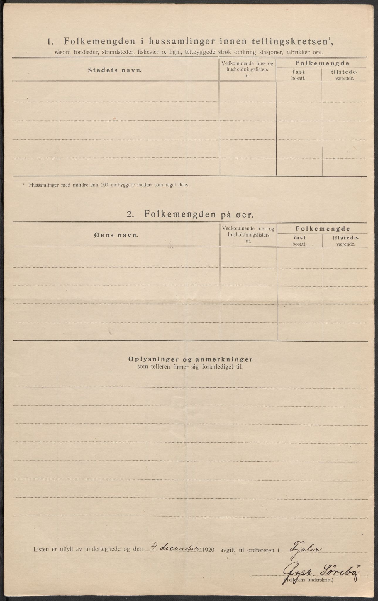 SAB, 1920 census for Fjaler, 1920, p. 61