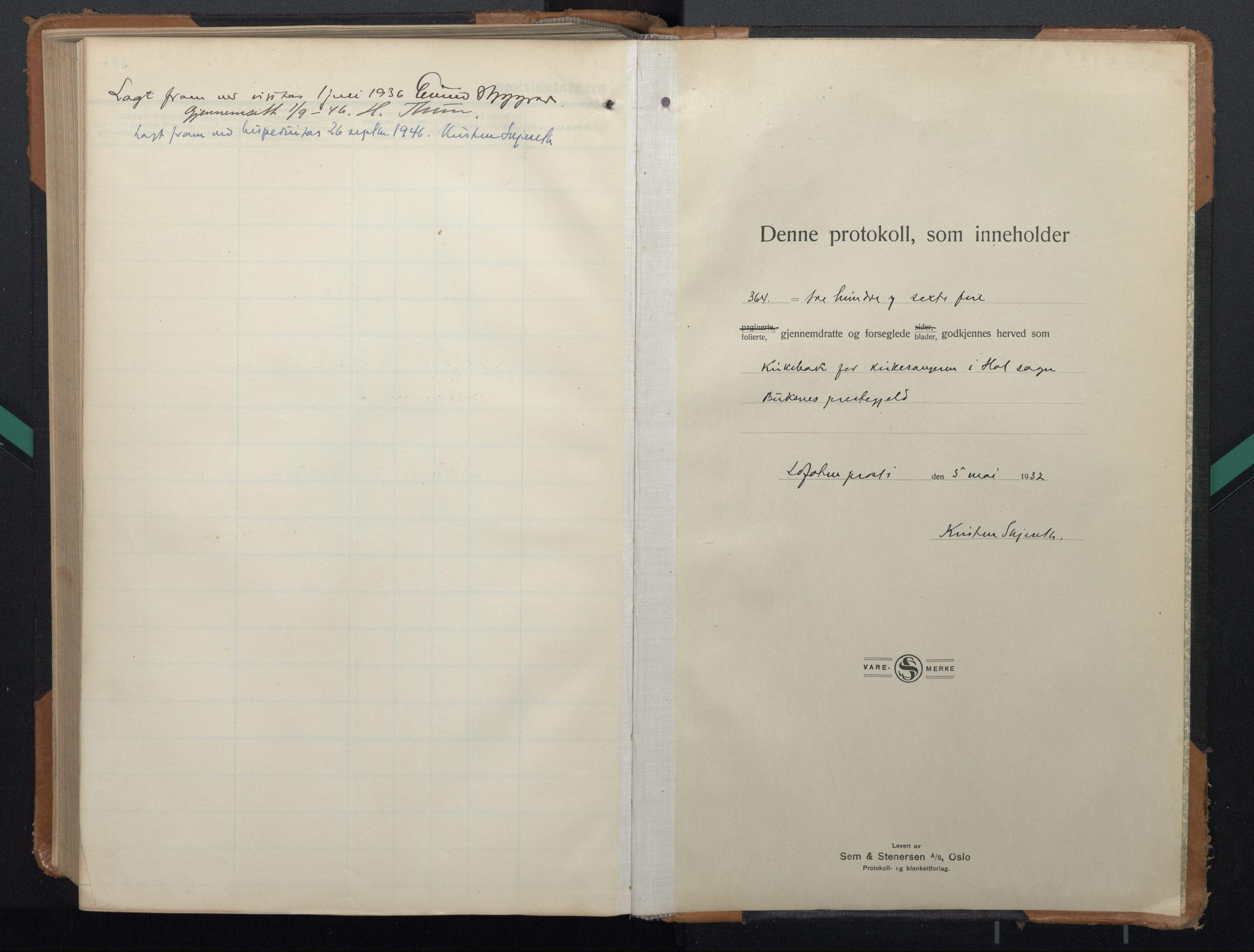 Ministerialprotokoller, klokkerbøker og fødselsregistre - Nordland, SAT/A-1459/882/L1184: Parish register (copy) no. 882C02, 1932-1951