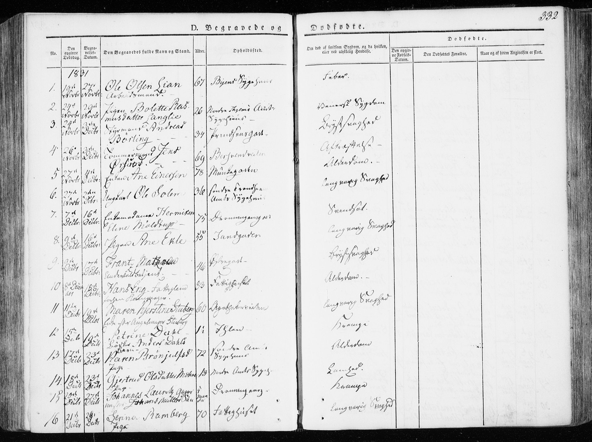 Ministerialprotokoller, klokkerbøker og fødselsregistre - Sør-Trøndelag, SAT/A-1456/601/L0047: Parish register (official) no. 601A15, 1831-1839, p. 332