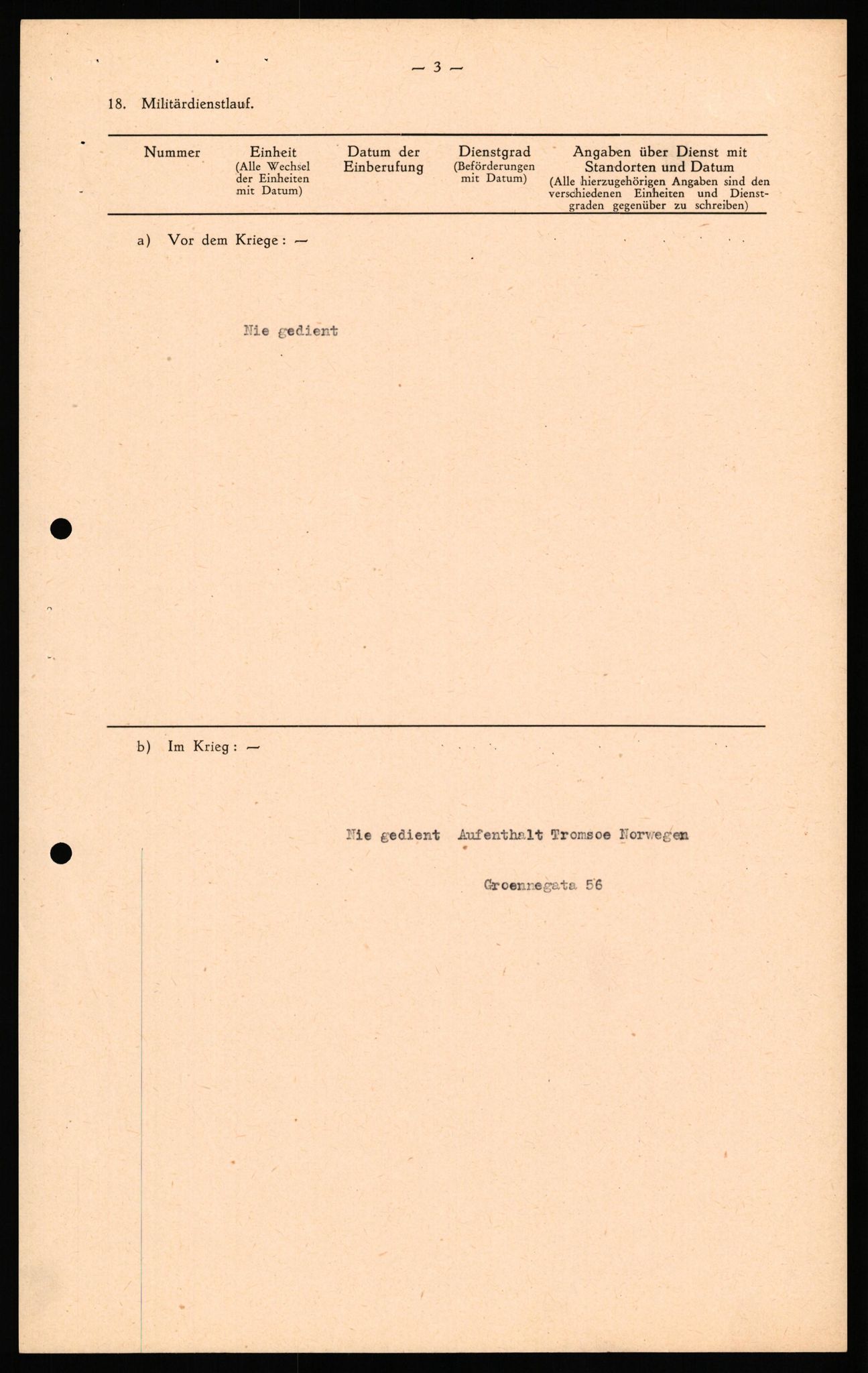 Forsvaret, Forsvarets overkommando II, AV/RA-RAFA-3915/D/Db/L0034: CI Questionaires. Tyske okkupasjonsstyrker i Norge. Tyskere., 1945-1946, p. 368