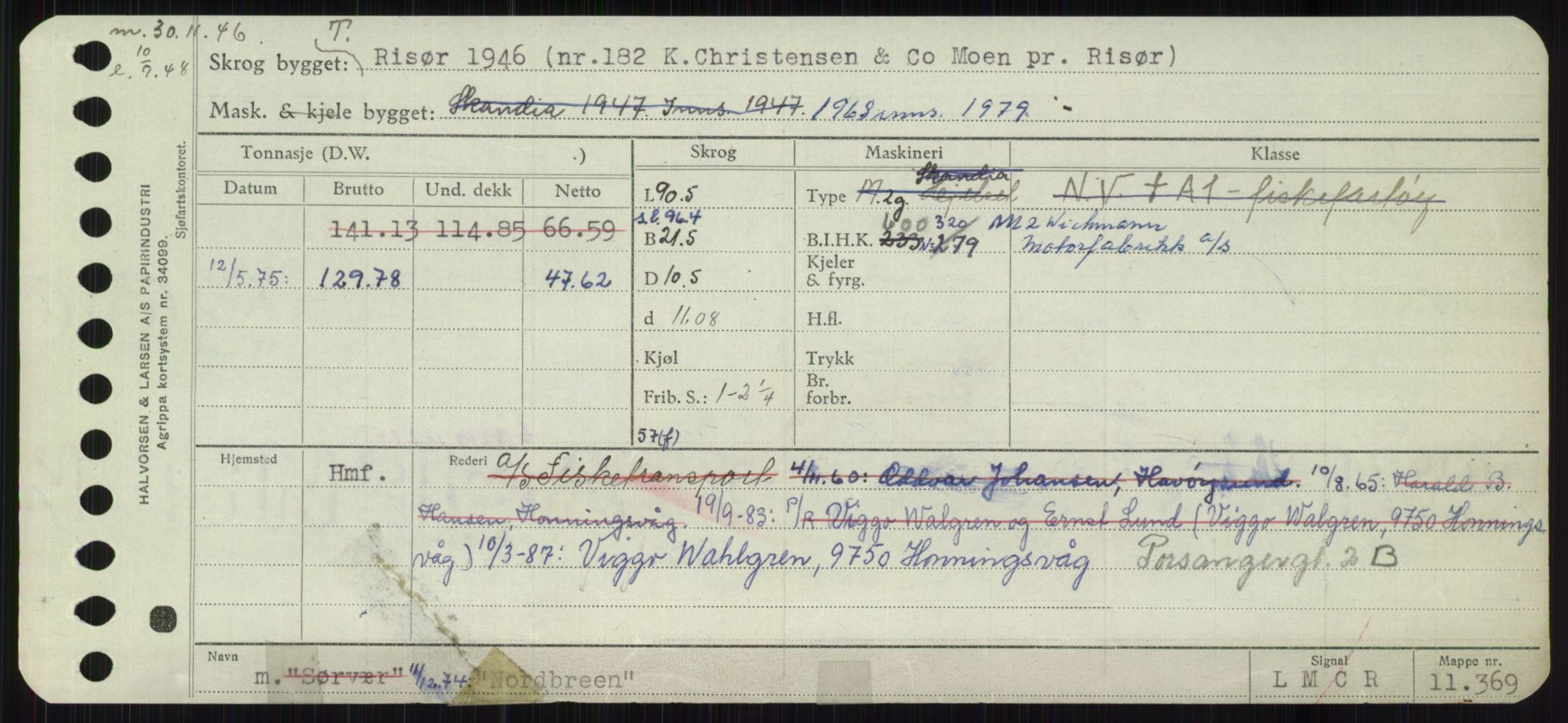 Sjøfartsdirektoratet med forløpere, Skipsmålingen, RA/S-1627/H/Ha/L0004/0001: Fartøy, Mas-R / Fartøy, Mas-Odd, p. 599