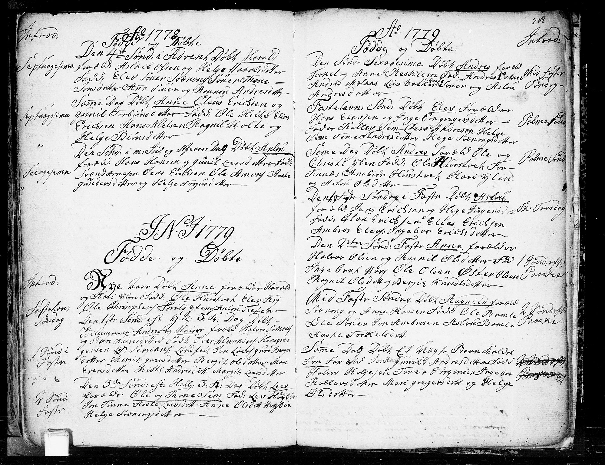 Heddal kirkebøker, SAKO/A-268/F/Fa/L0003: Parish register (official) no. I 3, 1723-1783, p. 208