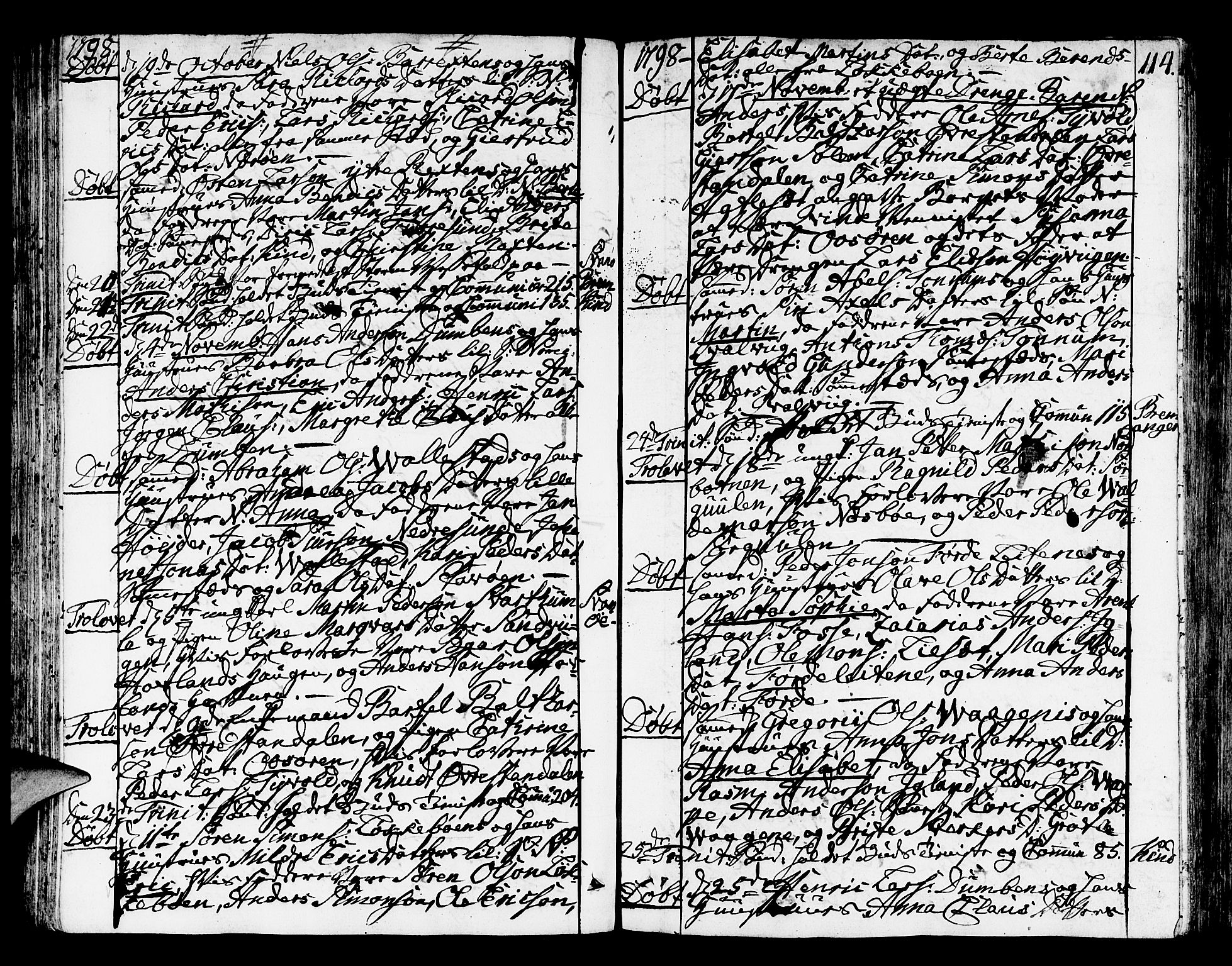 Kinn sokneprestembete, SAB/A-80801/H/Haa/Haaa/L0003: Parish register (official) no. A 3, 1785-1821, p. 114