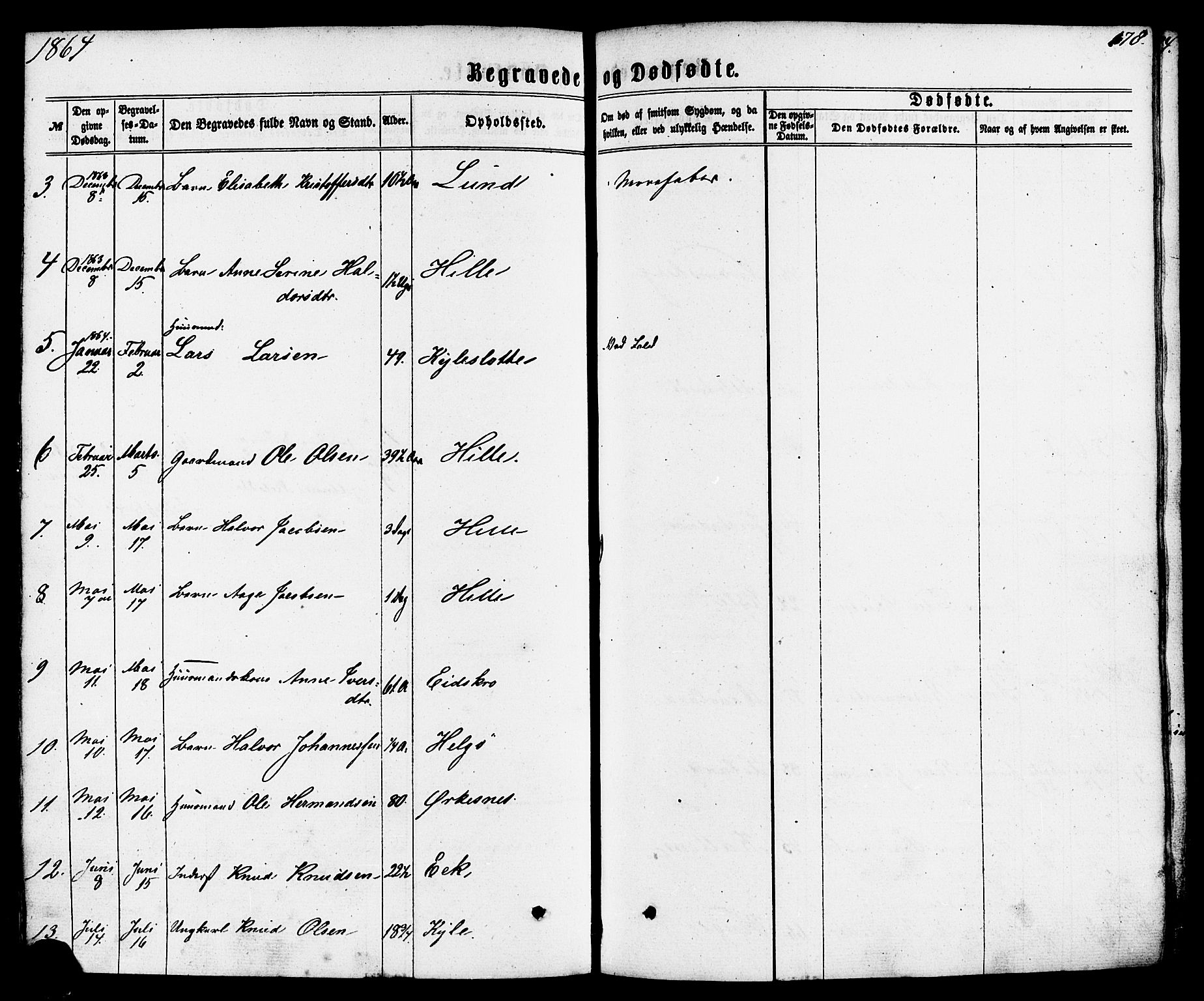 Nedstrand sokneprestkontor, AV/SAST-A-101841/01/IV: Parish register (official) no. A 10, 1861-1887, p. 178