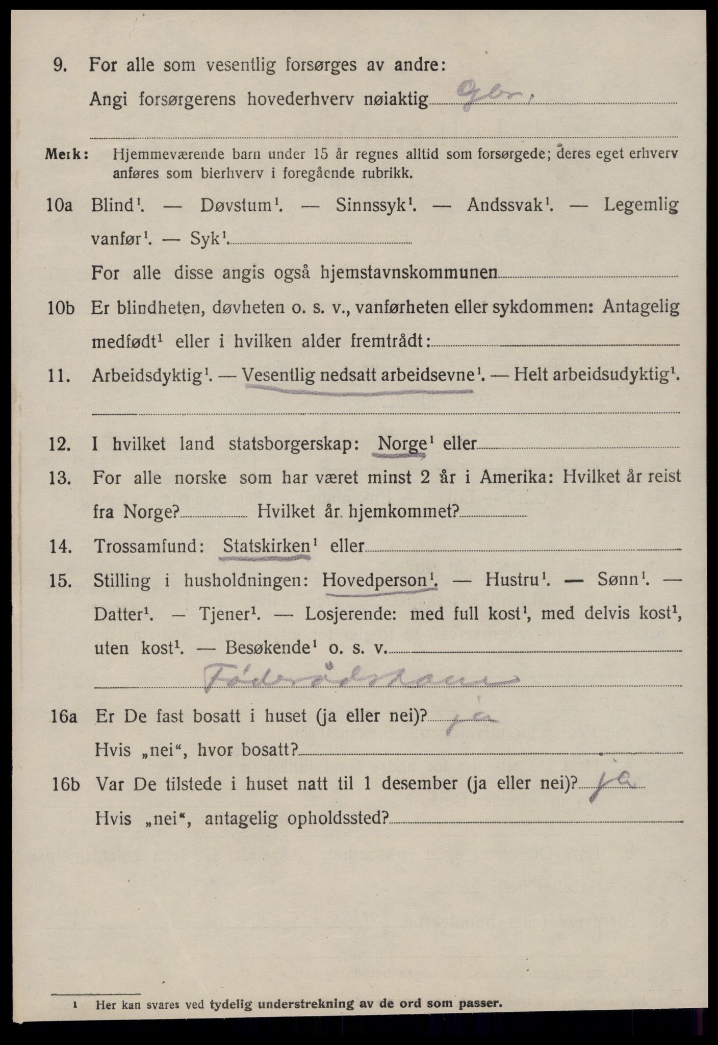 SAT, 1920 census for Fræna, 1920, p. 5090