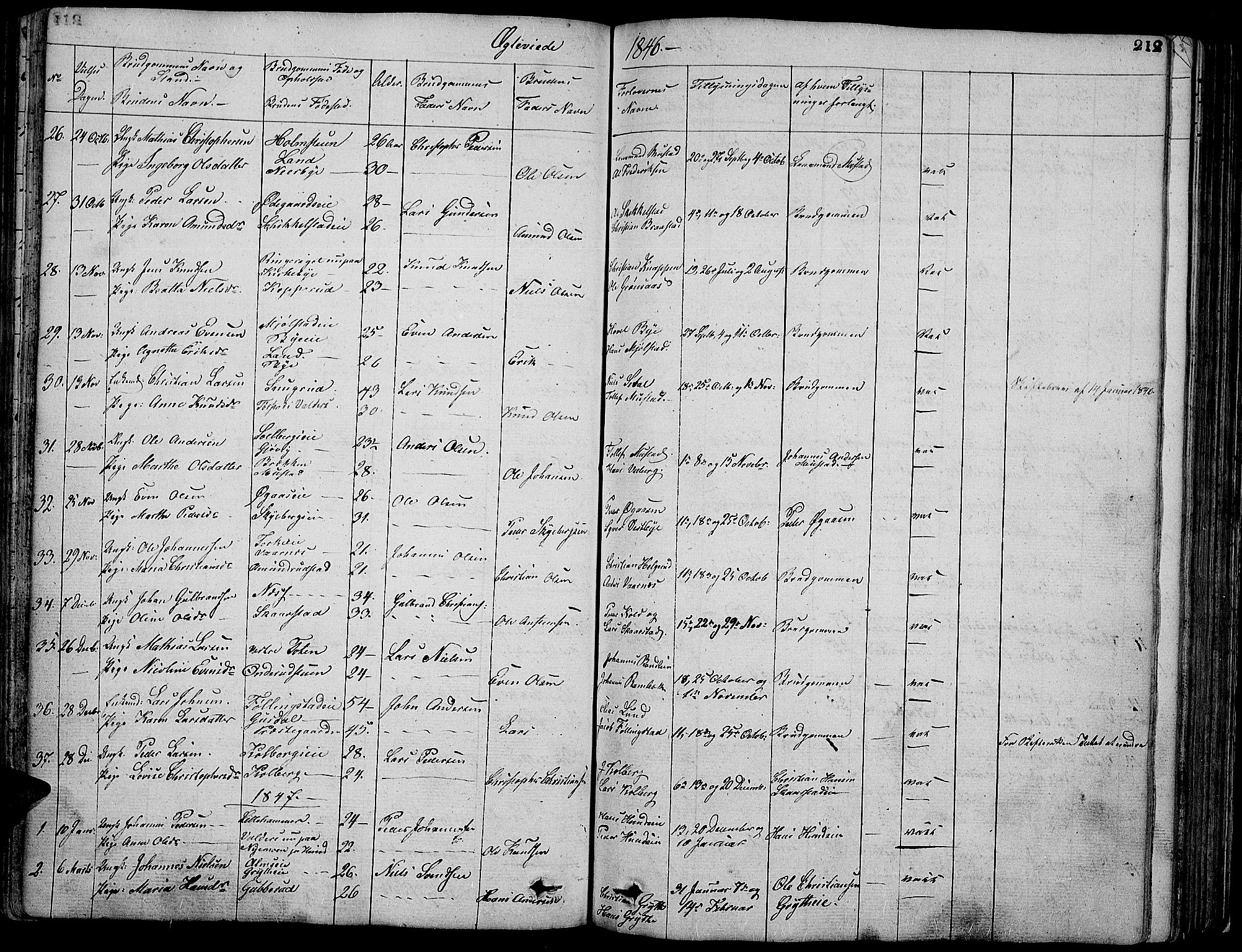 Vardal prestekontor, AV/SAH-PREST-100/H/Ha/Hab/L0004: Parish register (copy) no. 4, 1831-1853, p. 212