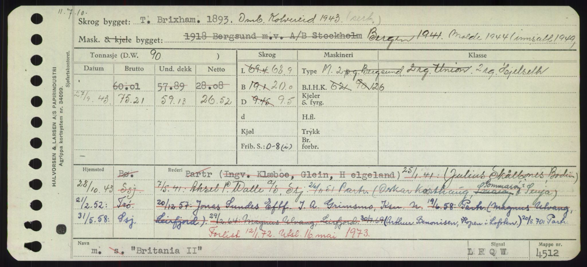 Sjøfartsdirektoratet med forløpere, Skipsmålingen, RA/S-1627/H/Hd/L0005: Fartøy, Br-Byg, p. 303