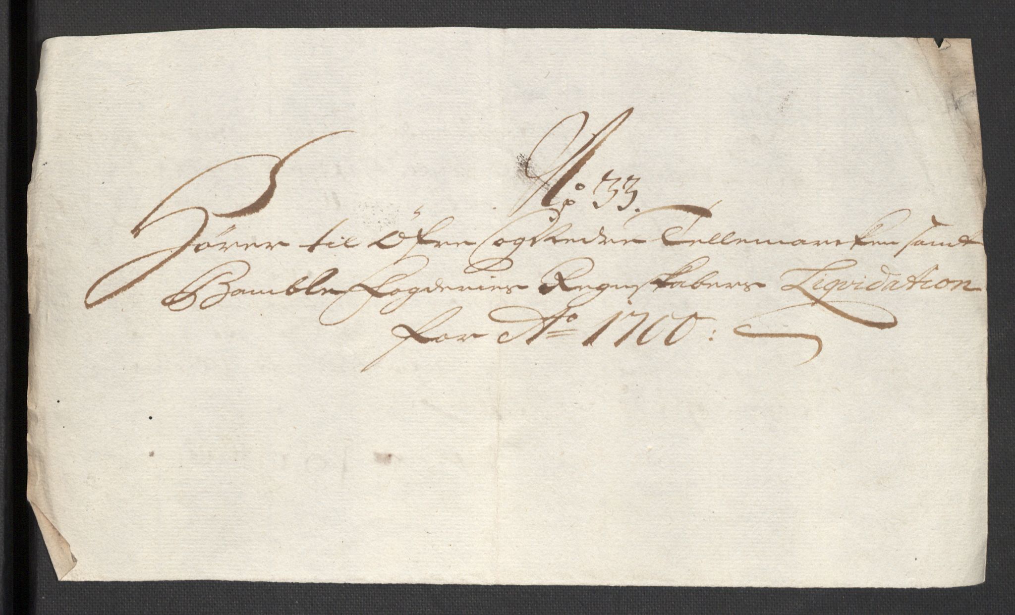 Rentekammeret inntil 1814, Reviderte regnskaper, Fogderegnskap, AV/RA-EA-4092/R36/L2104: Fogderegnskap Øvre og Nedre Telemark og Bamble, 1700, p. 506