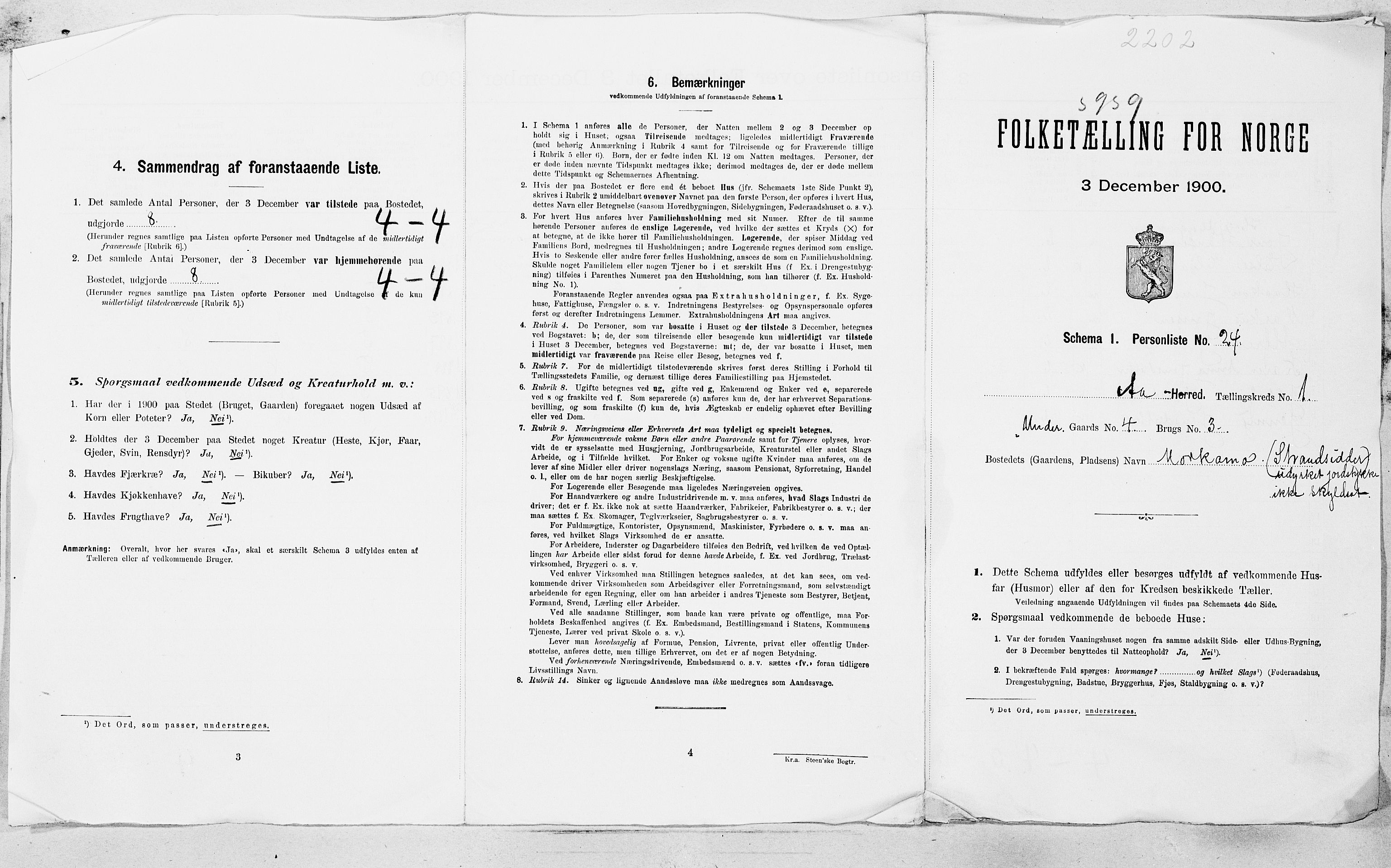 SAT, 1900 census for Aa, 1900, p. 26