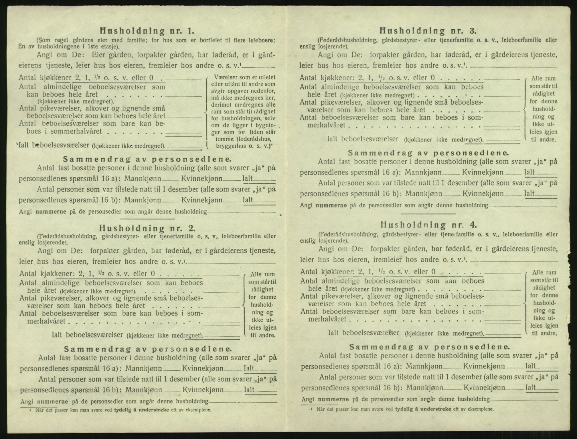 SAST, 1920 census for Finnøy, 1920, p. 43