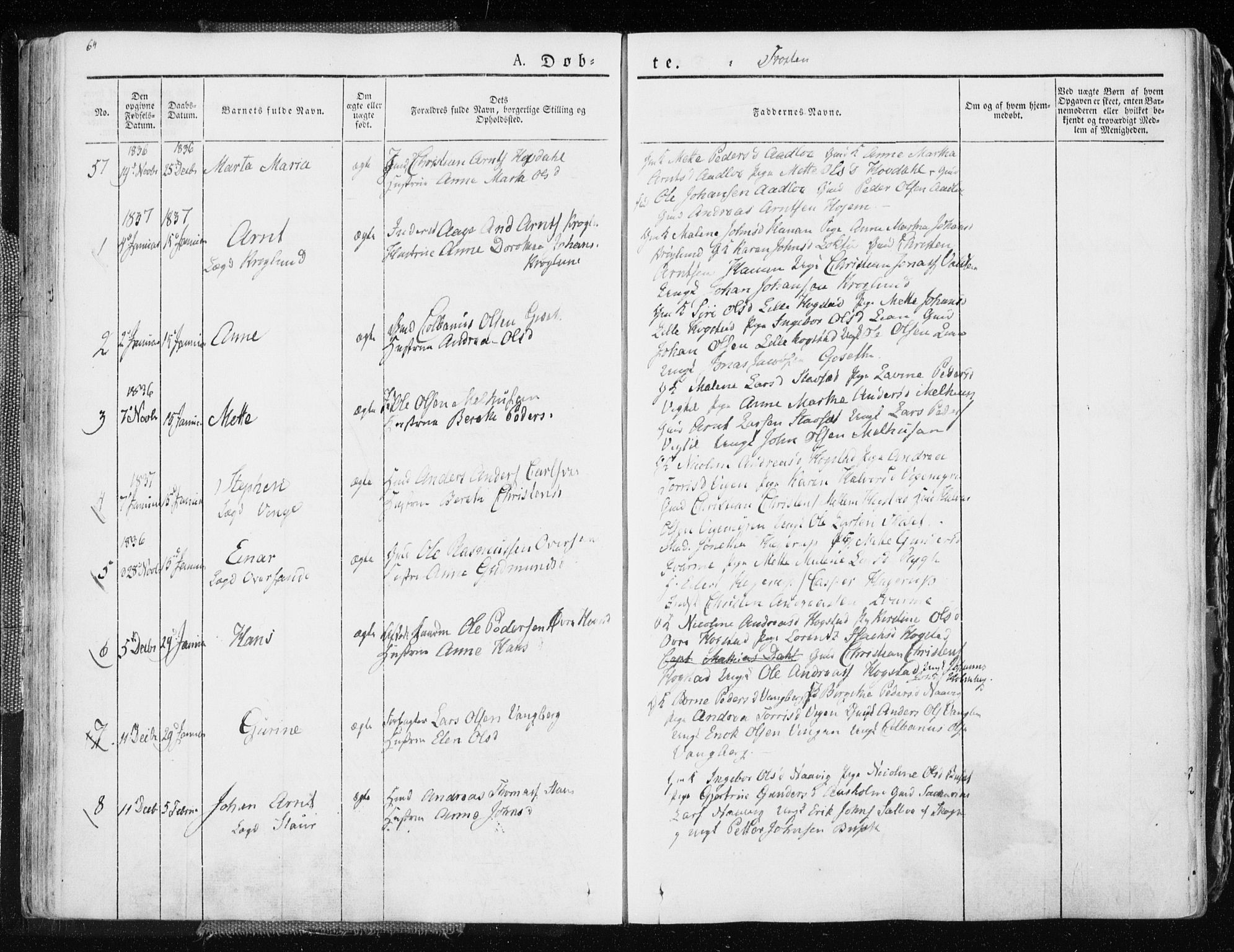 Ministerialprotokoller, klokkerbøker og fødselsregistre - Nord-Trøndelag, SAT/A-1458/713/L0114: Parish register (official) no. 713A05, 1827-1839, p. 64