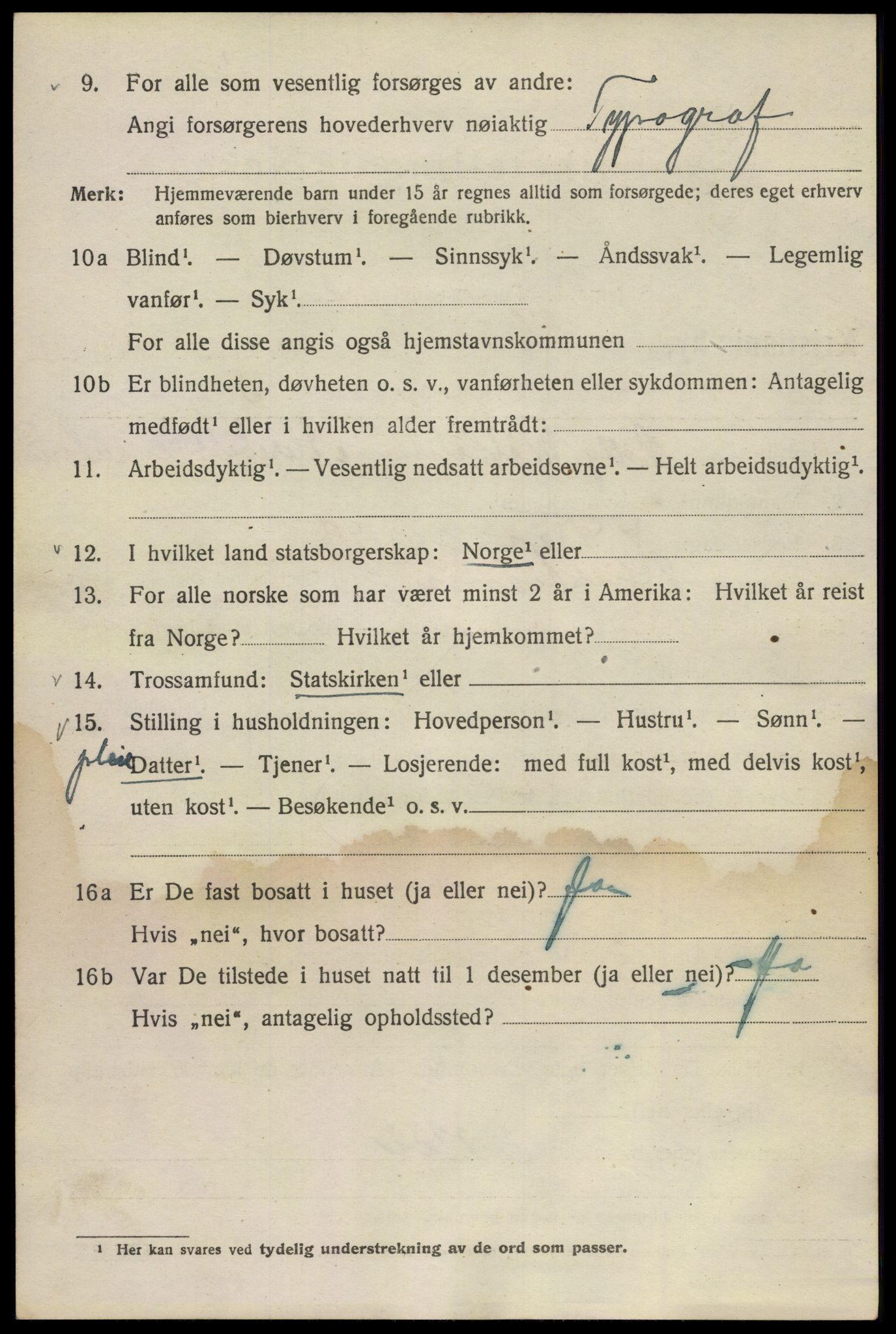 SAO, 1920 census for Kristiania, 1920, p. 206888