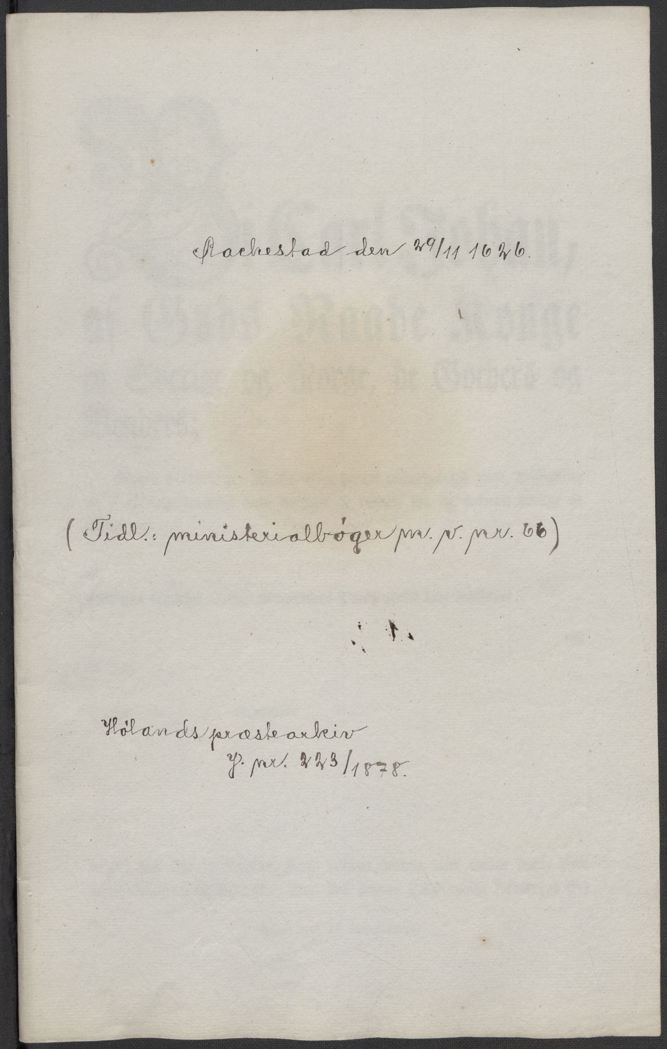 Riksarkivets diplomsamling, AV/RA-EA-5965/F15/L0007: Prestearkiv - Akershus, 1573-1693, p. 235