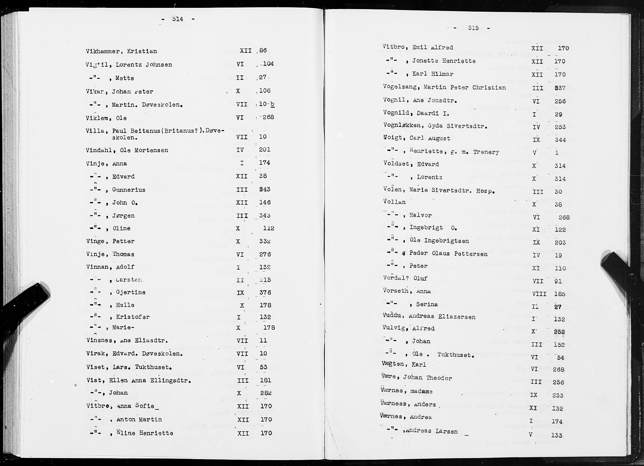 SAT, 1875 census for 1601 Trondheim, 1875, p. 314-315