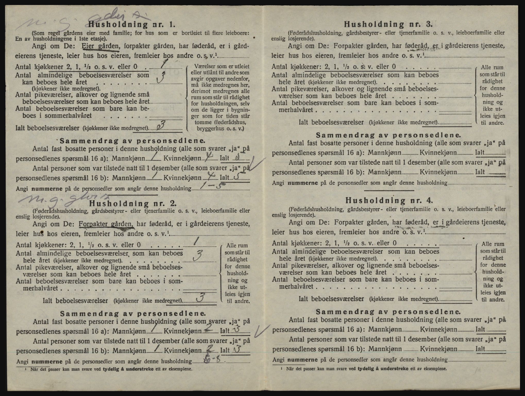 SAO, 1920 census for Aremark, 1920, p. 300