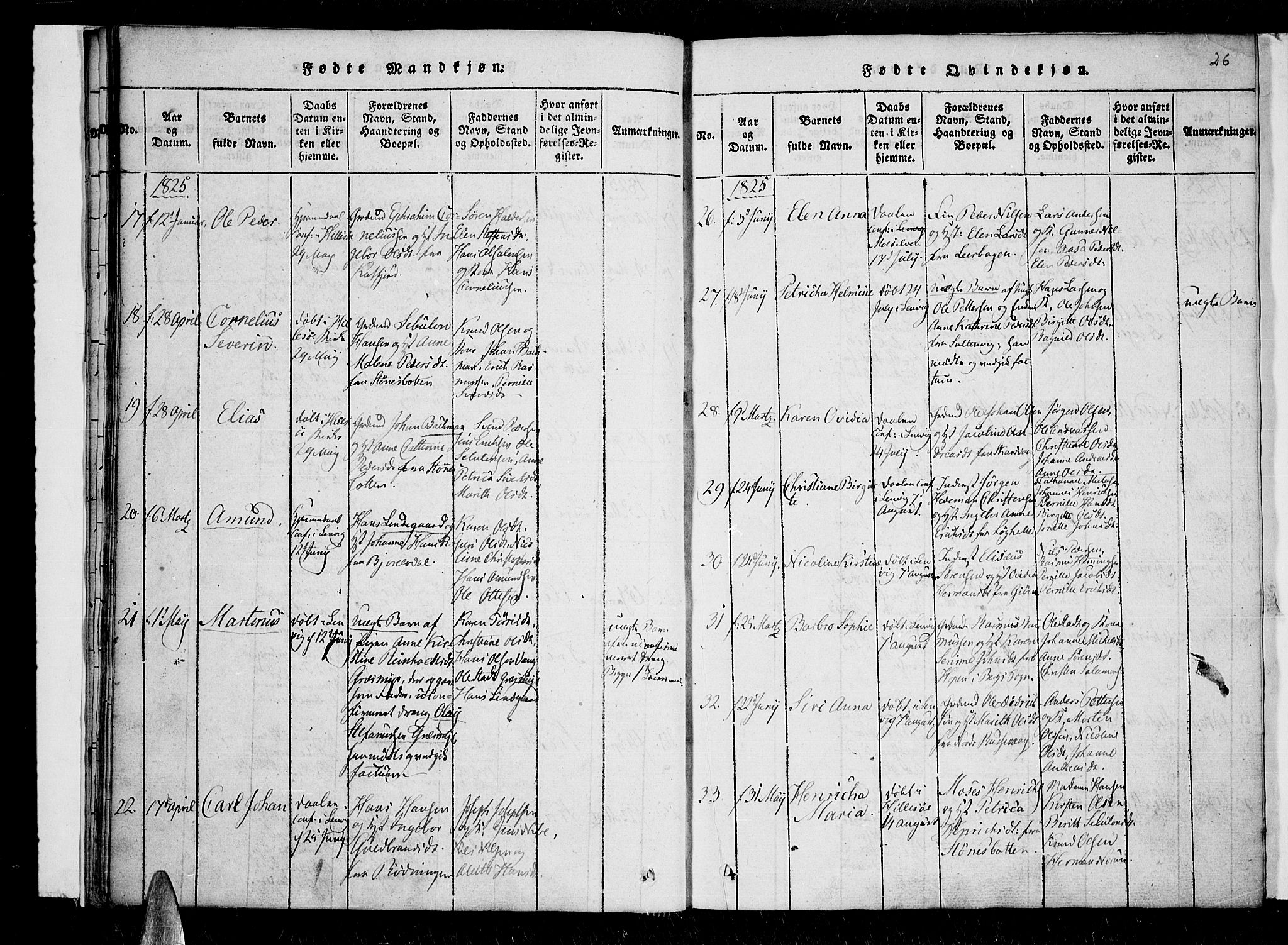 Lenvik sokneprestembete, SATØ/S-1310/H/Ha/Haa/L0003kirke: Parish register (official) no. 3, 1820-1831, p. 26
