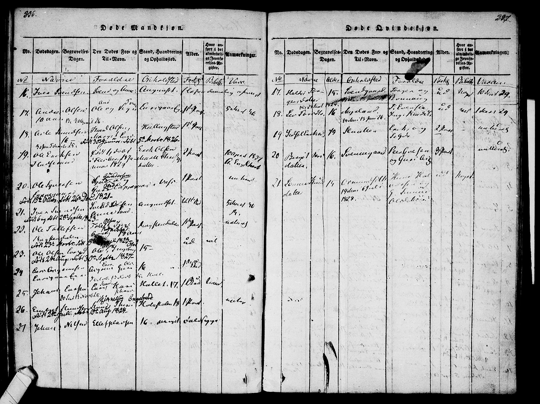 Ål kirkebøker, SAKO/A-249/F/Fa/L0004: Parish register (official) no. I 4, 1815-1825, p. 236-237