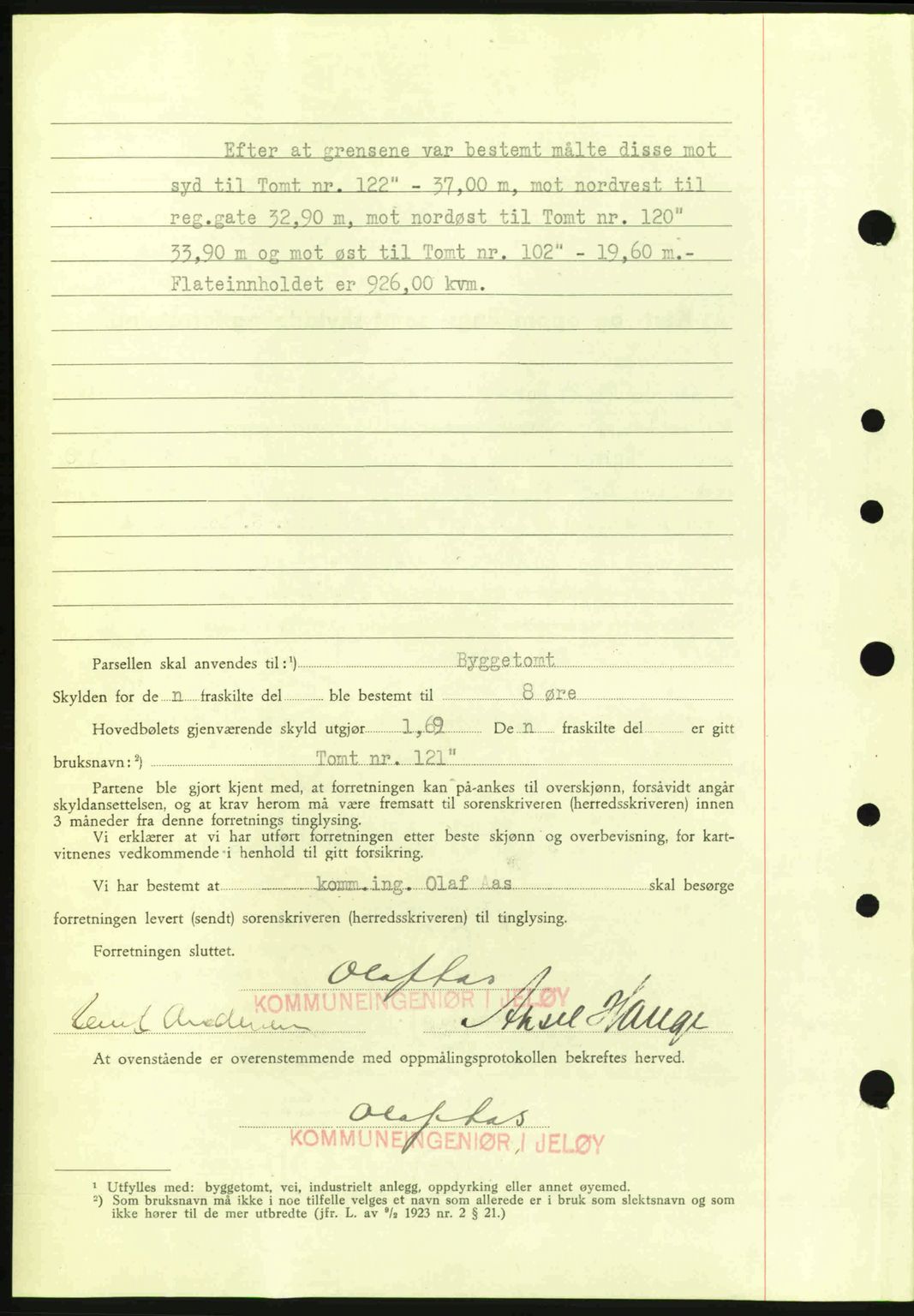 Moss sorenskriveri, SAO/A-10168: Mortgage book no. A9, 1941-1942, Diary no: : 5/1942
