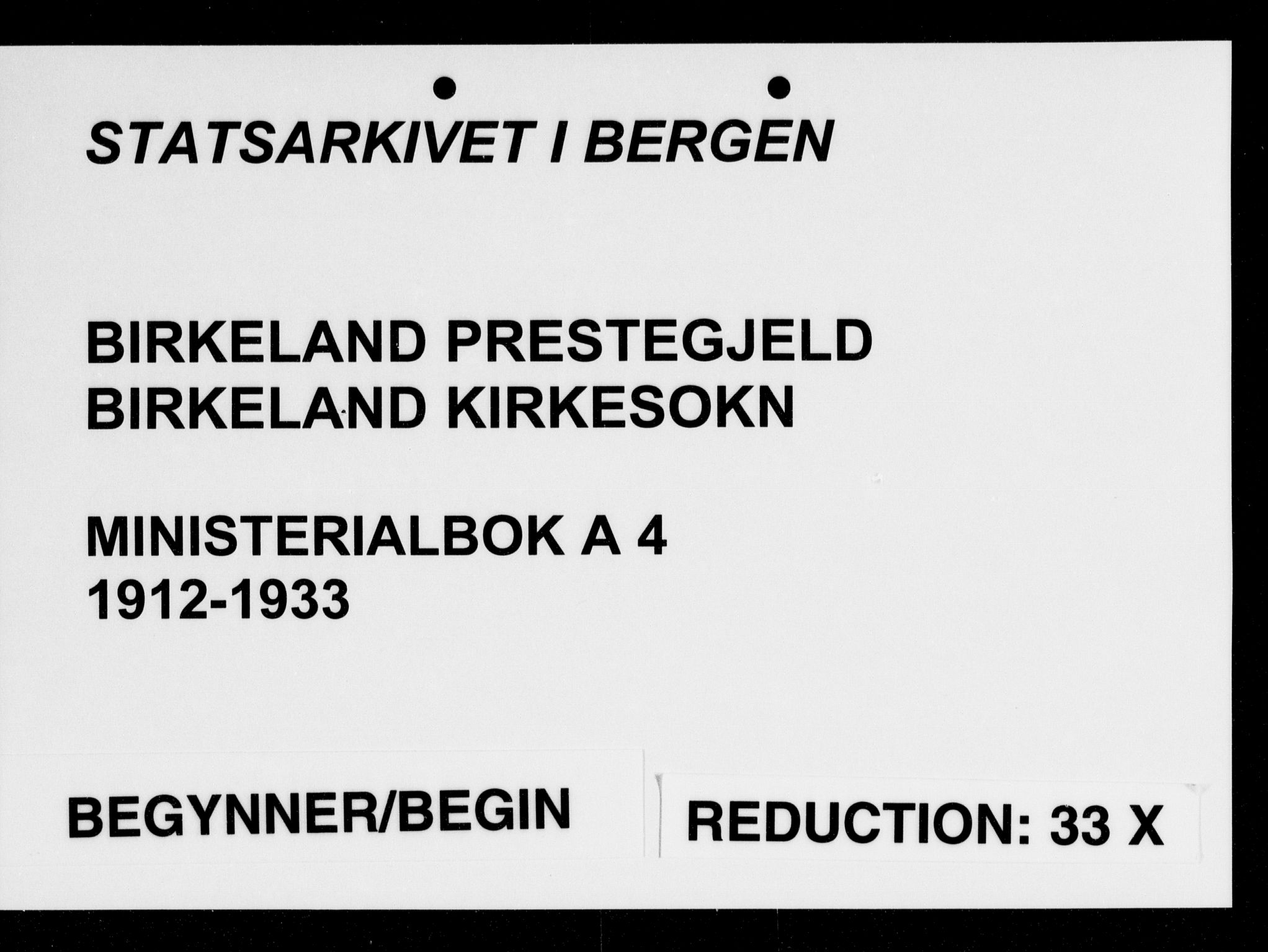 Fana Sokneprestembete, AV/SAB-A-75101/H/Haa/Haai/L0004: Parish register (official) no. I 4, 1912-1933