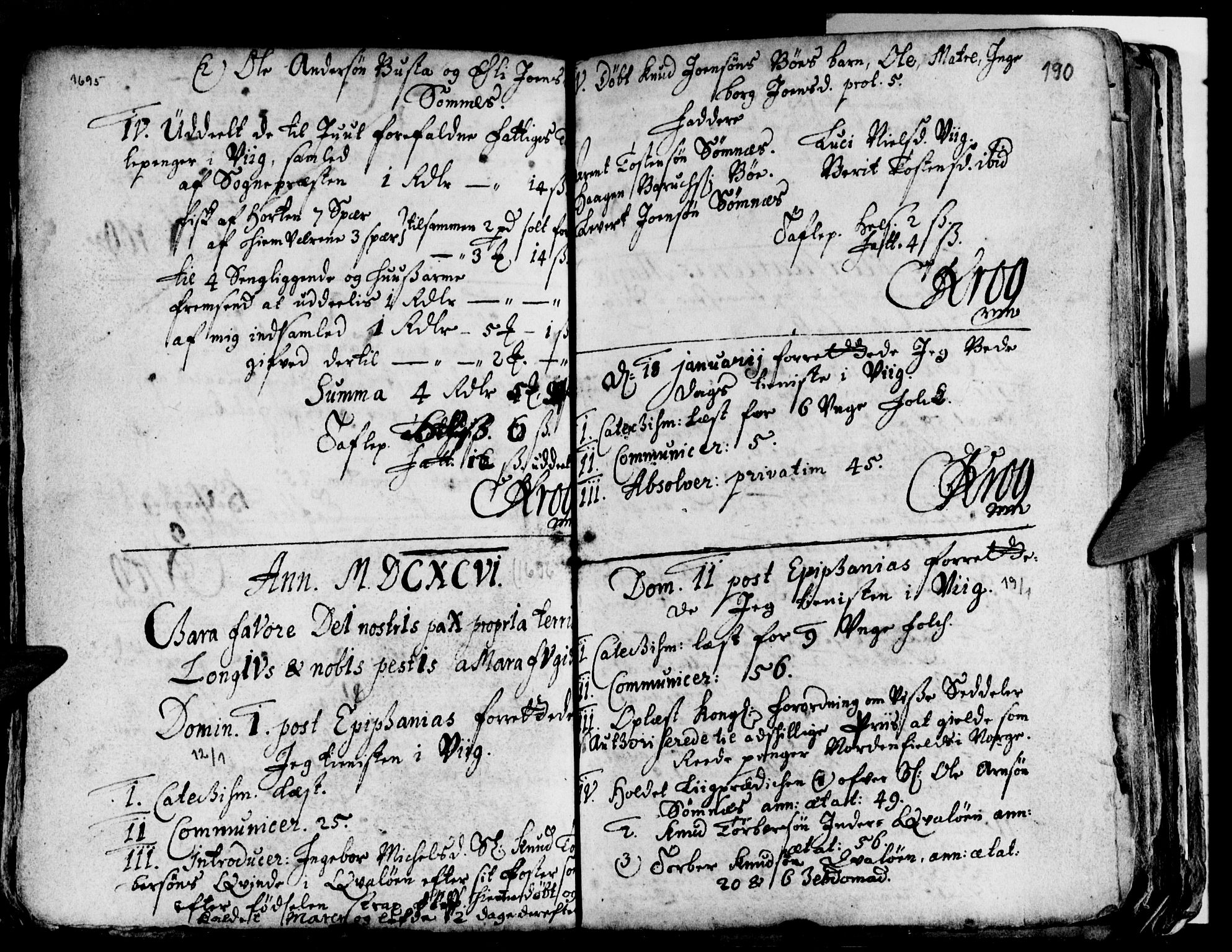 Ministerialprotokoller, klokkerbøker og fødselsregistre - Nordland, SAT/A-1459/812/L0172: Parish register (official) no. 812A01, 1677-1718, p. 190