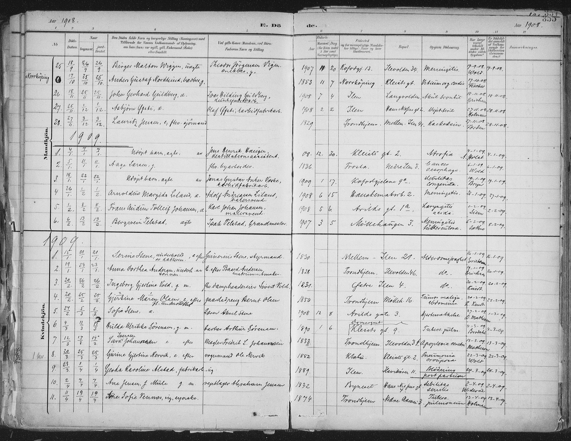 Ministerialprotokoller, klokkerbøker og fødselsregistre - Sør-Trøndelag, SAT/A-1456/603/L0167: Parish register (official) no. 603A06, 1896-1932, p. 355