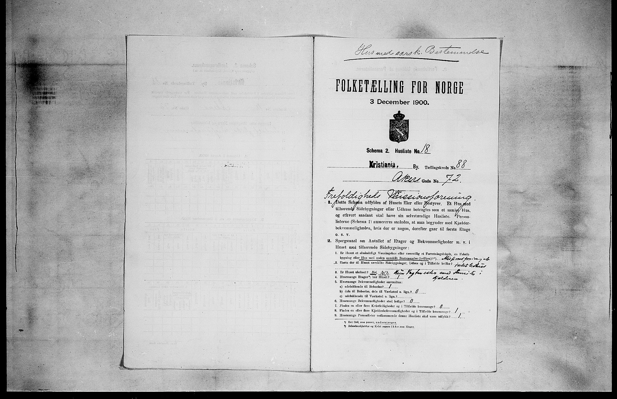 SAO, 1900 census for Kristiania, 1900, p. 1547