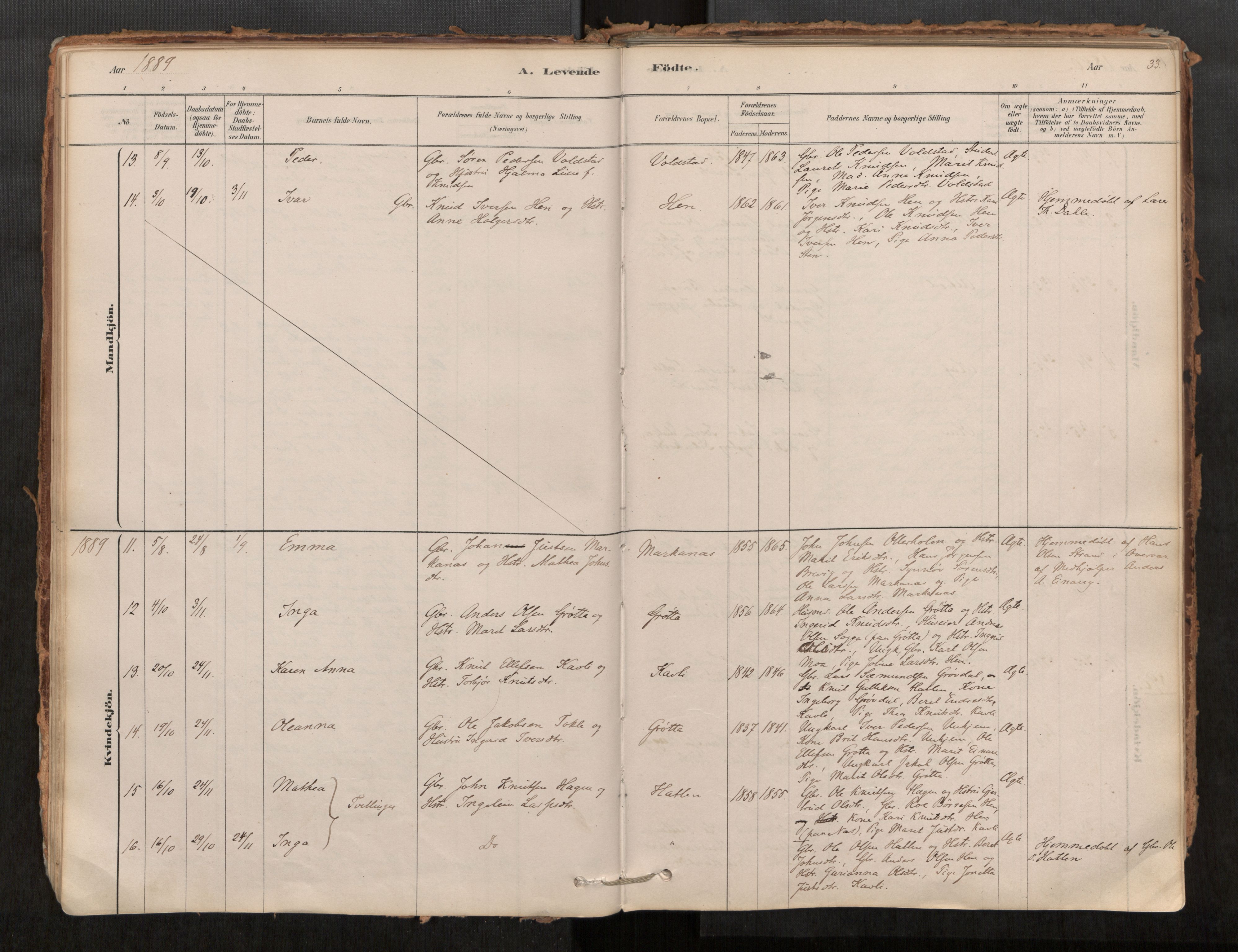 Ministerialprotokoller, klokkerbøker og fødselsregistre - Møre og Romsdal, AV/SAT-A-1454/545/L0594: Parish register (official) no. 545A03, 1878-1920, p. 33